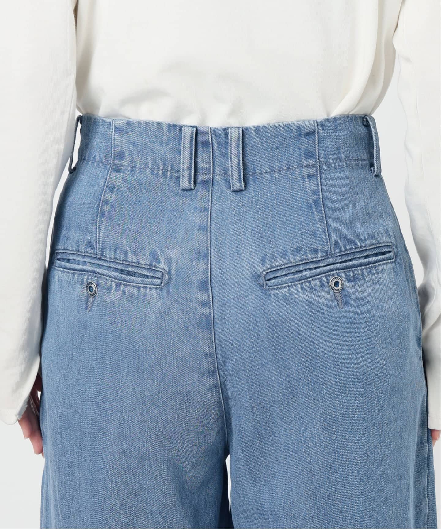 LEDENIM TUCK TROUSER デニム38 期間限定価格7月31日まで LEDENIM TUCK TROUSER デニム38 期間限定価格7月31日まで