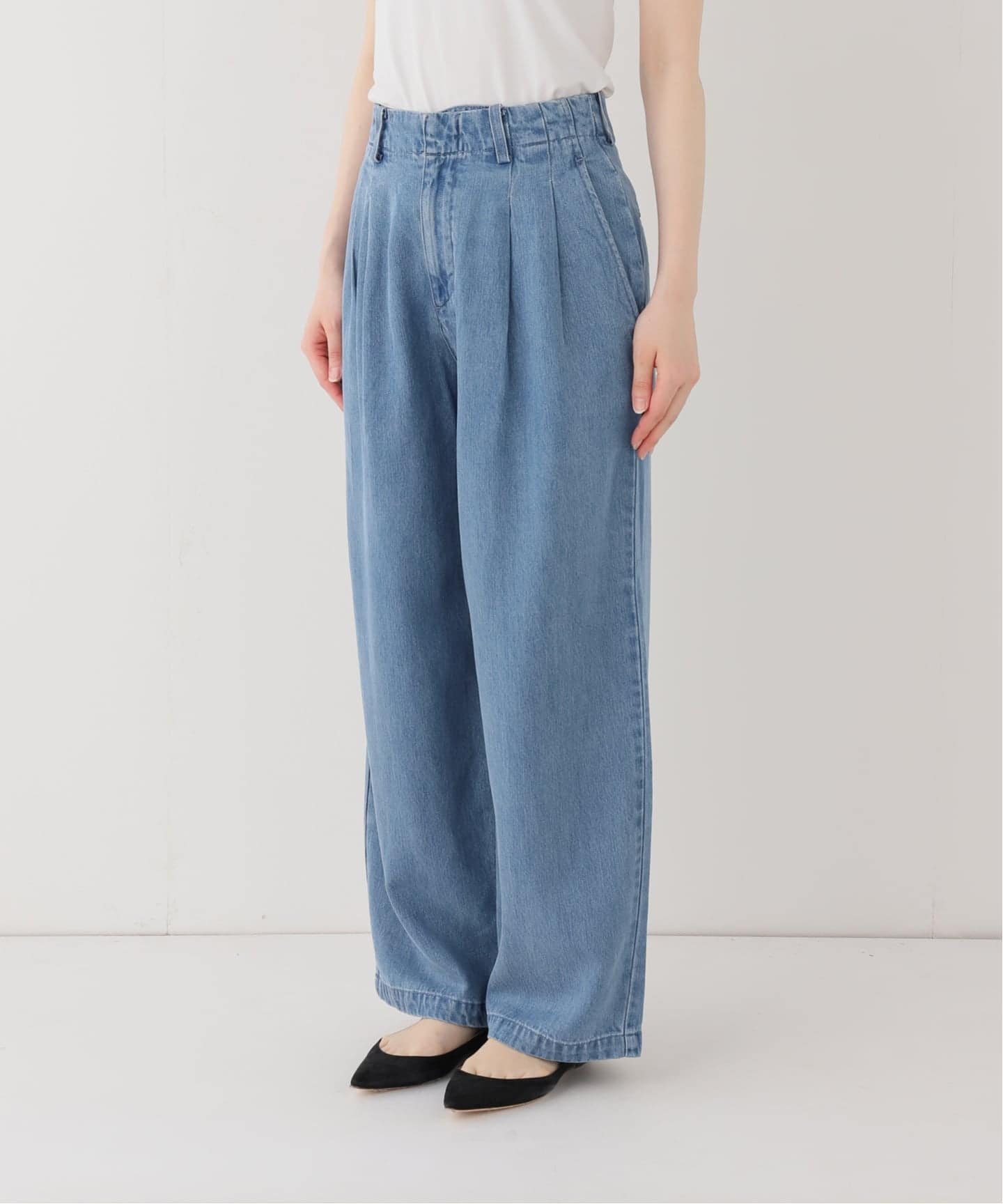 4サイズ展開/追加》LEDENIM TUCK TROUSERデニム（デニムパンツ