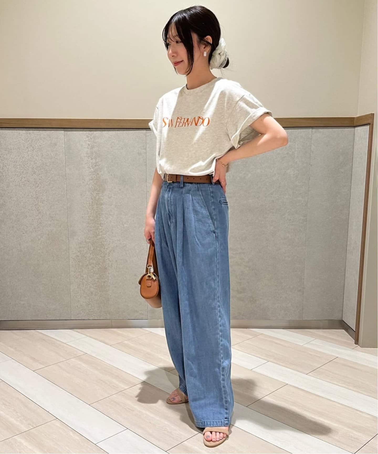 パンツ SLOBE IENA LE DENIM TUCK TROUSER WEB限定/追加2》LE DENIM TUCK TROUSER（デニムパンツ・ジーンズ
