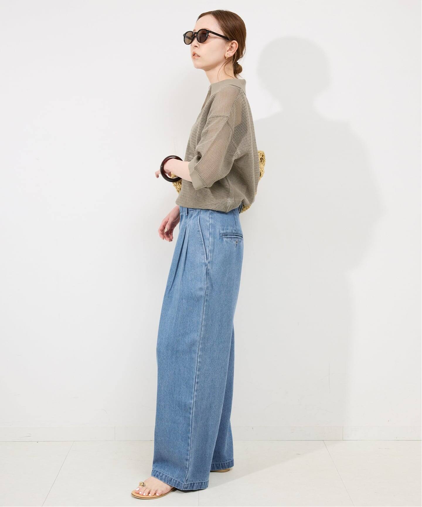 LEDENIM TUCK TROUSER ３８ 4サイズ展開/WEB限定/追加2》LEDENIM TUCK TROUSERデニム