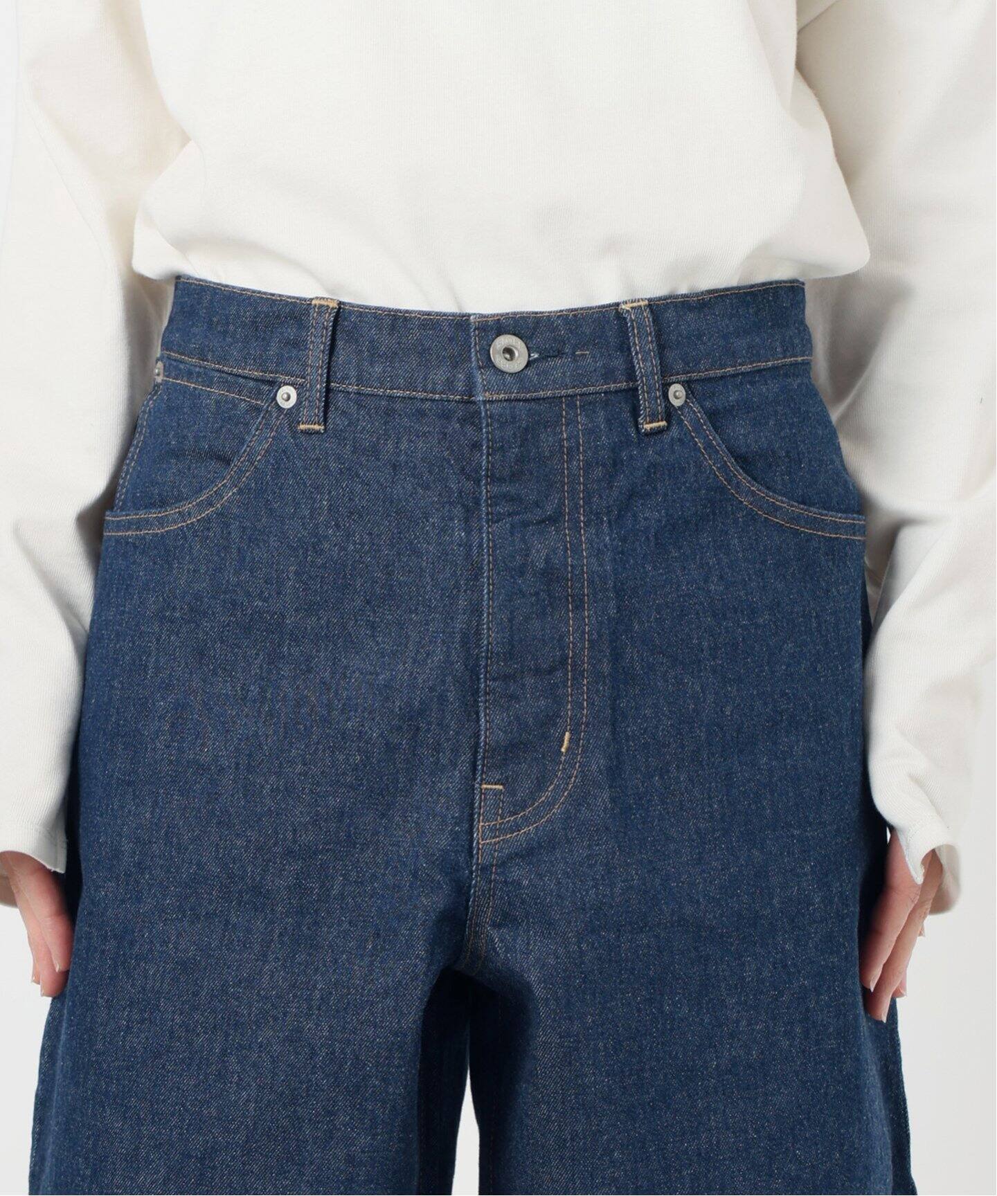 スローブイエナ　LE DENIM ハイライズショーツ　デニム　ハーフパンツ　38 LE DENIM ハイライズショーツ（ショート・ハーフパンツ）｜SLOBE