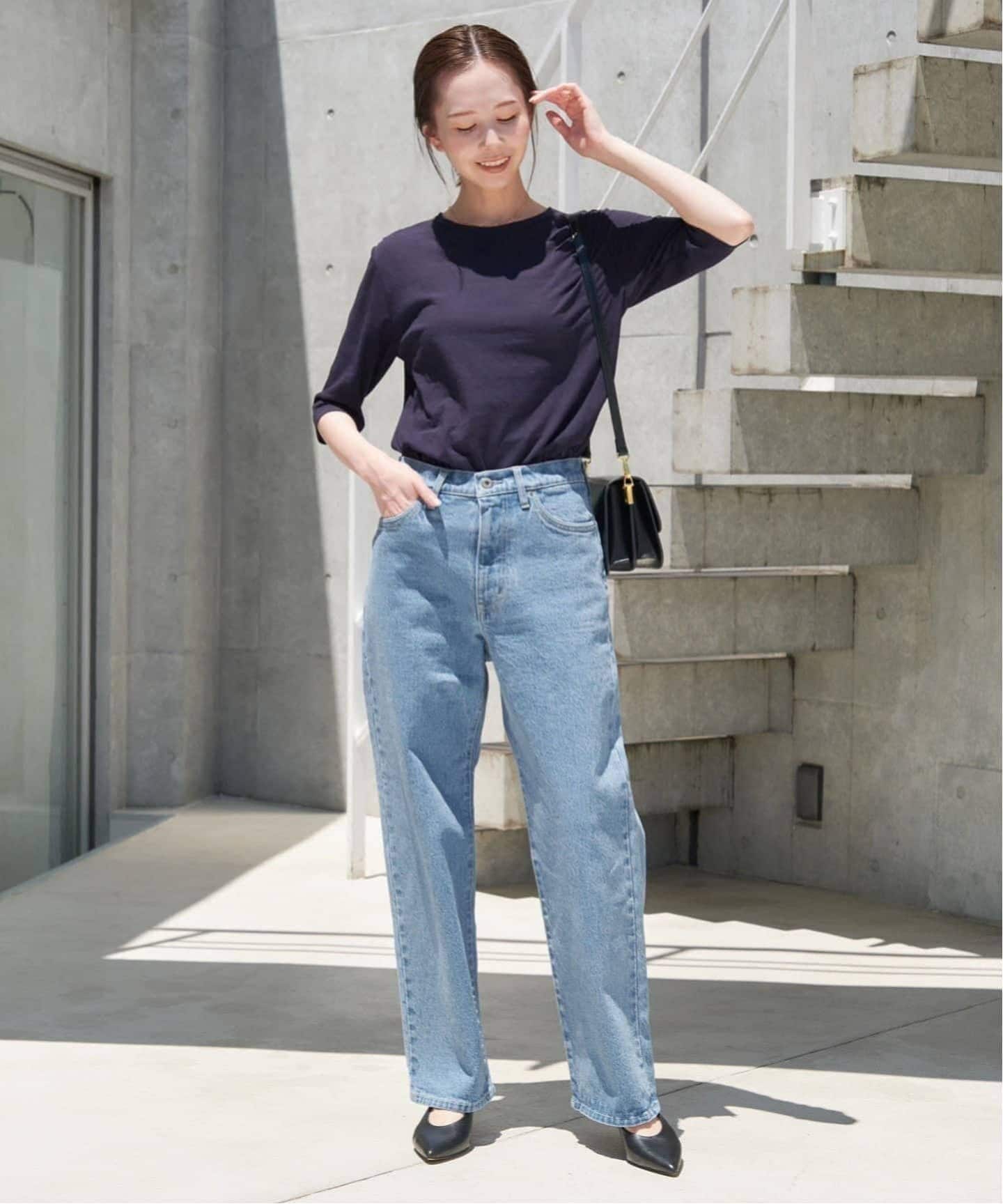 3サイズ展開/追加6》LE DENIM ストレートデニムパンツ（デニムパンツ