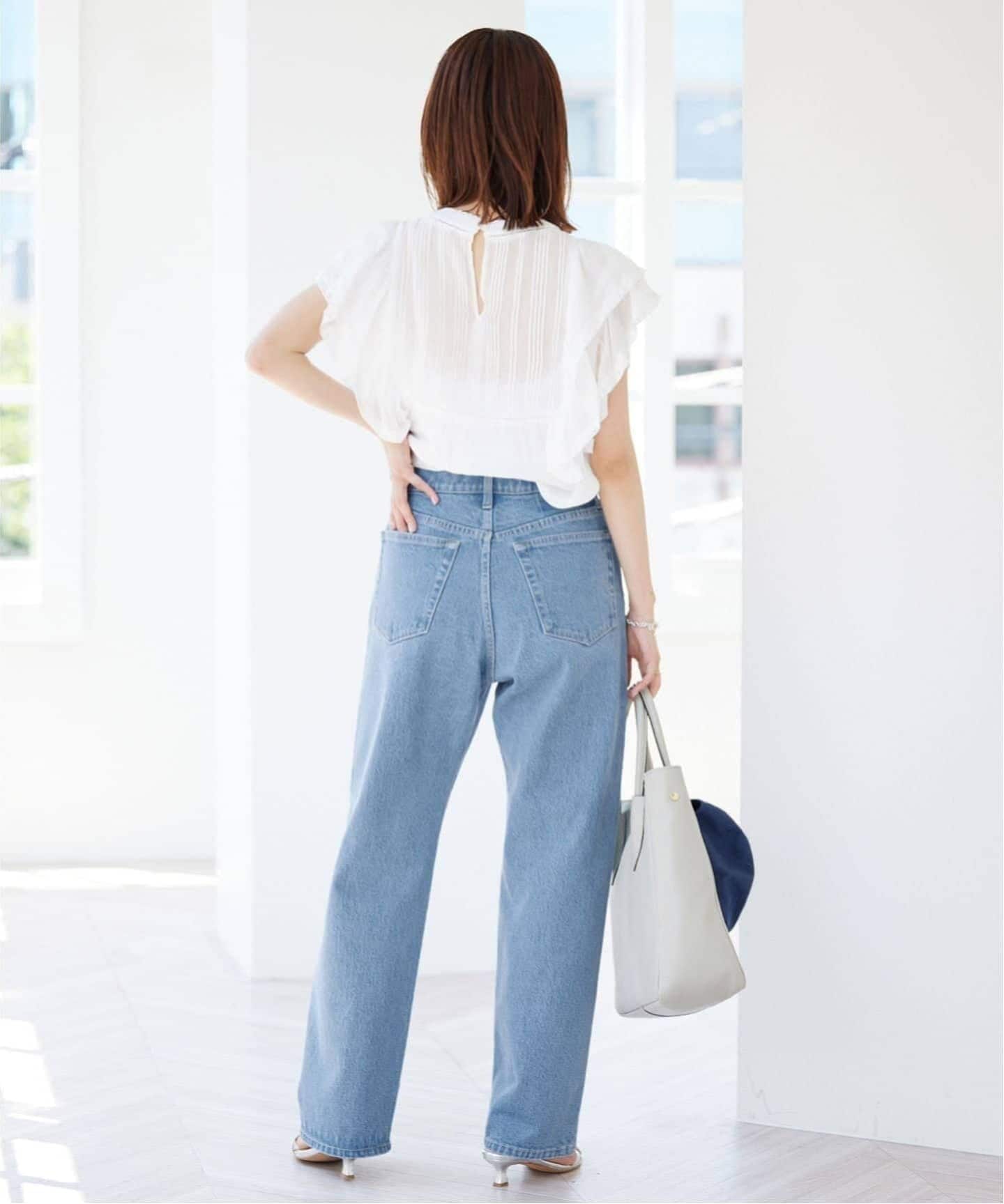 3サイズ展開/追加6》LE DENIM ストレートデニムパンツ（デニムパンツ