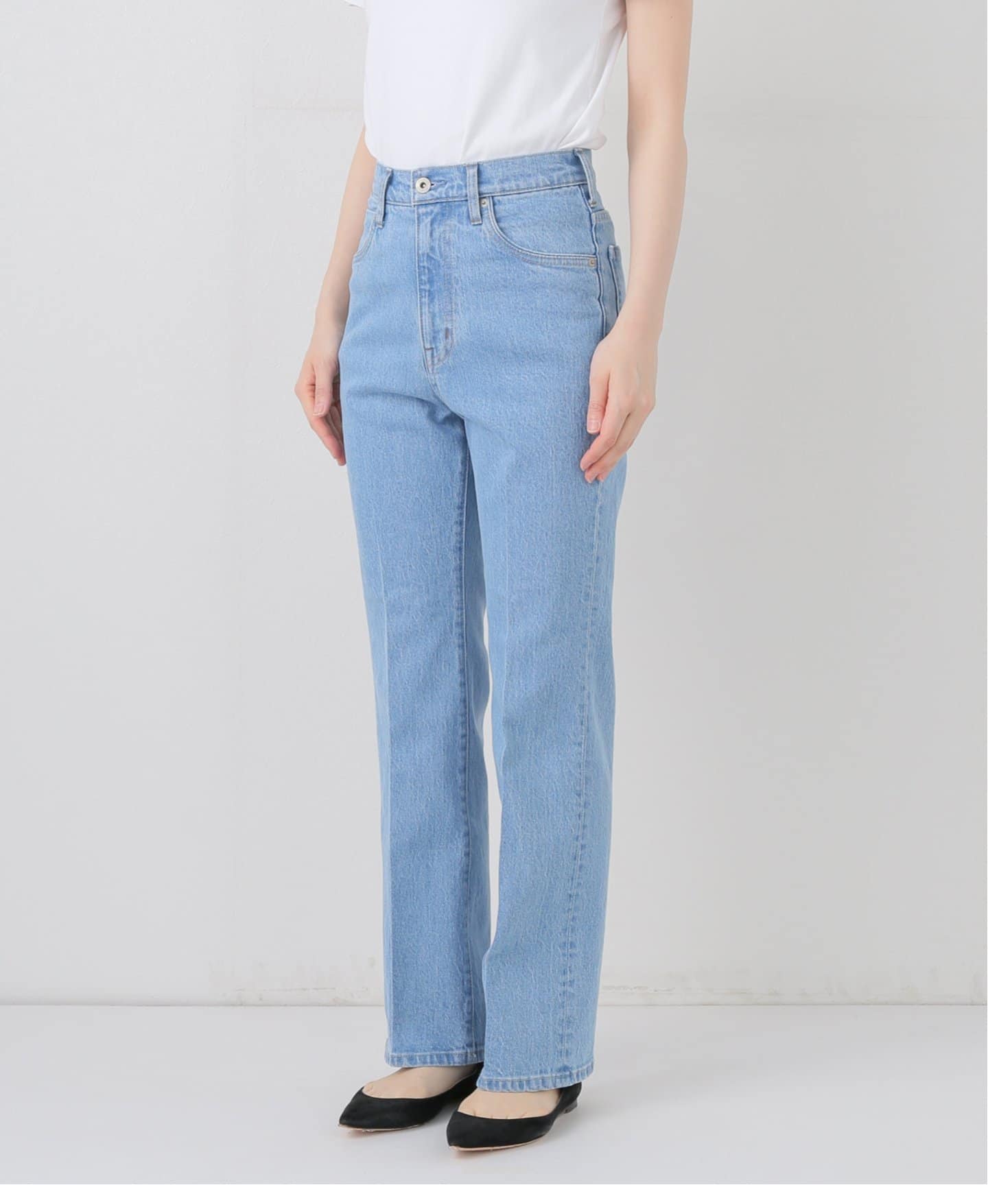 SLOBE IENA LE DENIM スリムフレアレングスサイズ40 LE DENIM スリムフレアレングス（デニムパンツ・ジーンズ