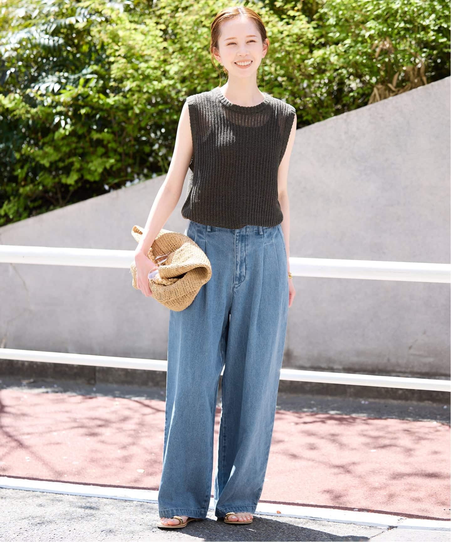 4サイズ展開/追加3》LEDENIM TUCK TROUSERデニム（デニムパンツ