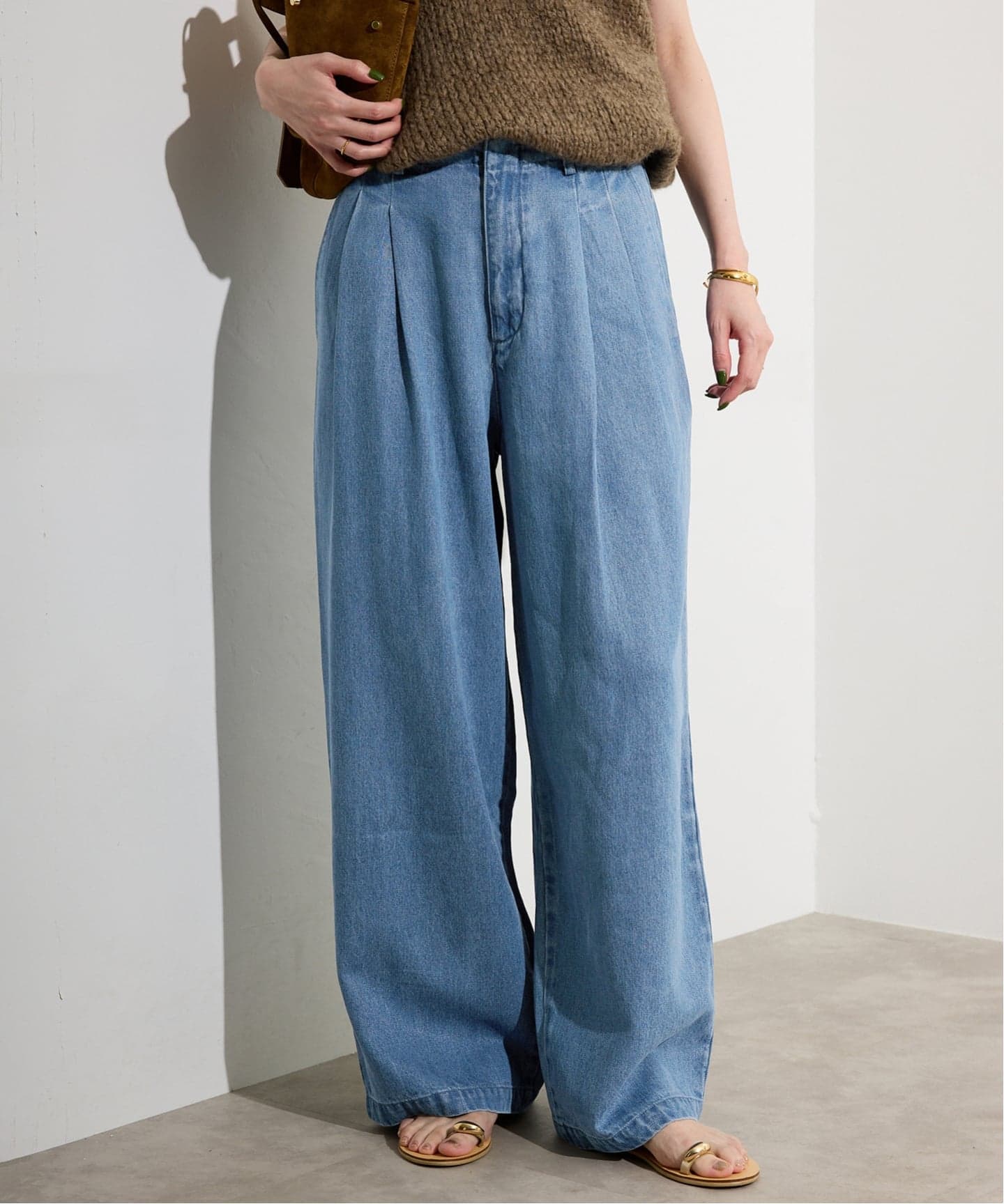 4サイズ展開/追加3》LEDENIM TUCK TROUSERデニム（デニムパンツ