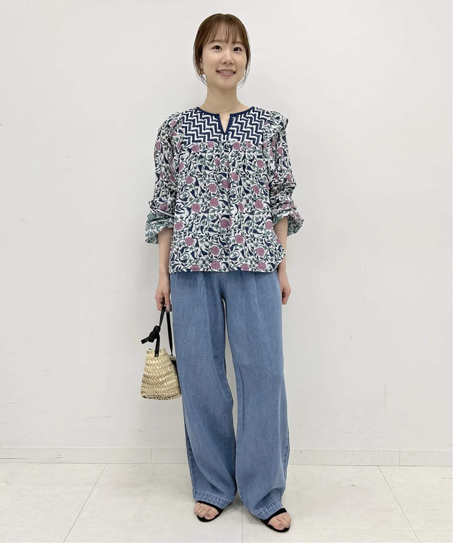 【新品未使用】SLOBE IENA LEDENIM TUCK TROUSER38 SLOBE IENA｜《4サイズ展開/追加》LEDENIM TUCK TROUSERデニム