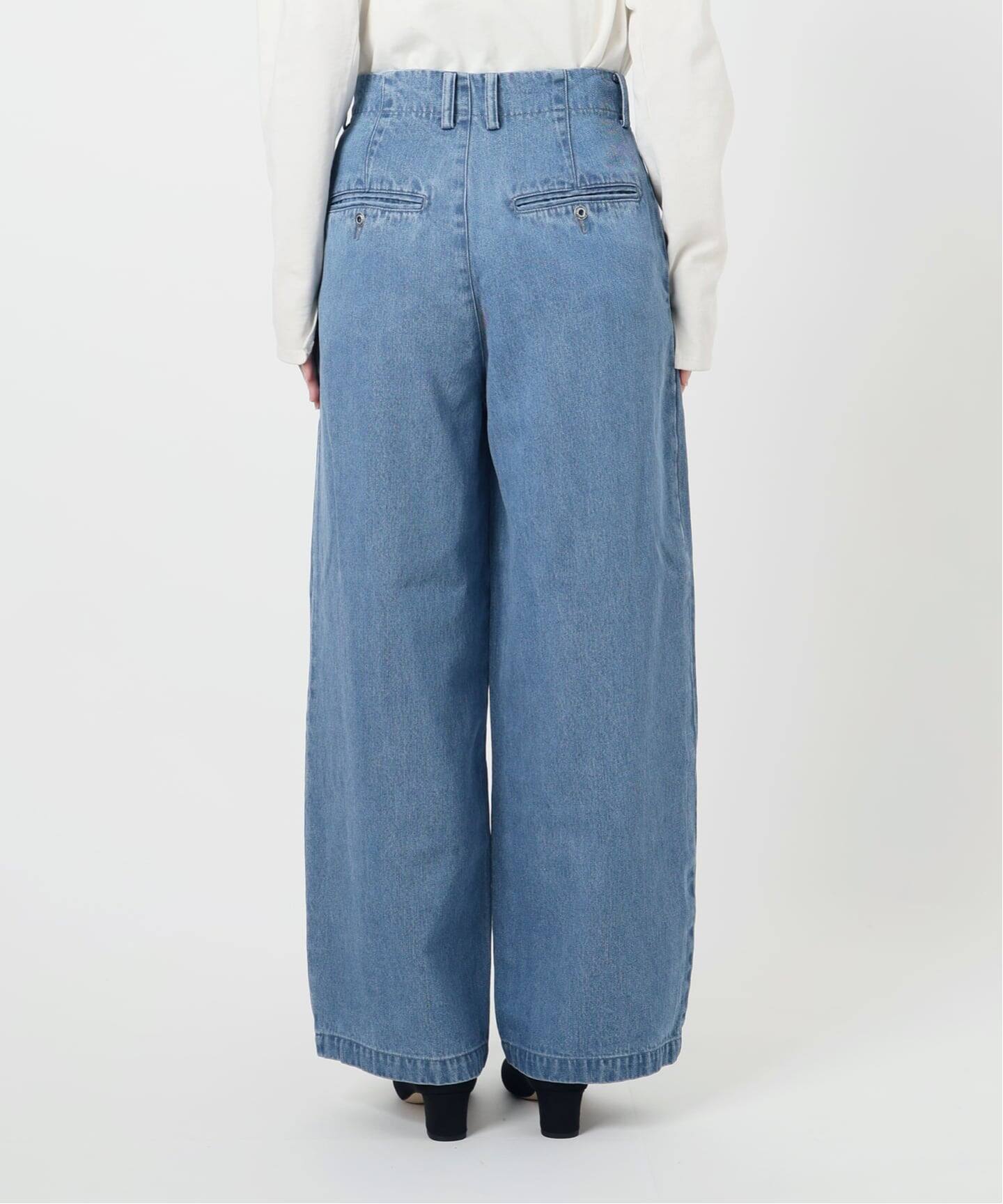 SLOBE IENA LEDENIM TUCK TROUSER イエナ 　デニム SLOBE IENA｜《4サイズ展開/WEB限定/追加4》LEDENIM TUCK