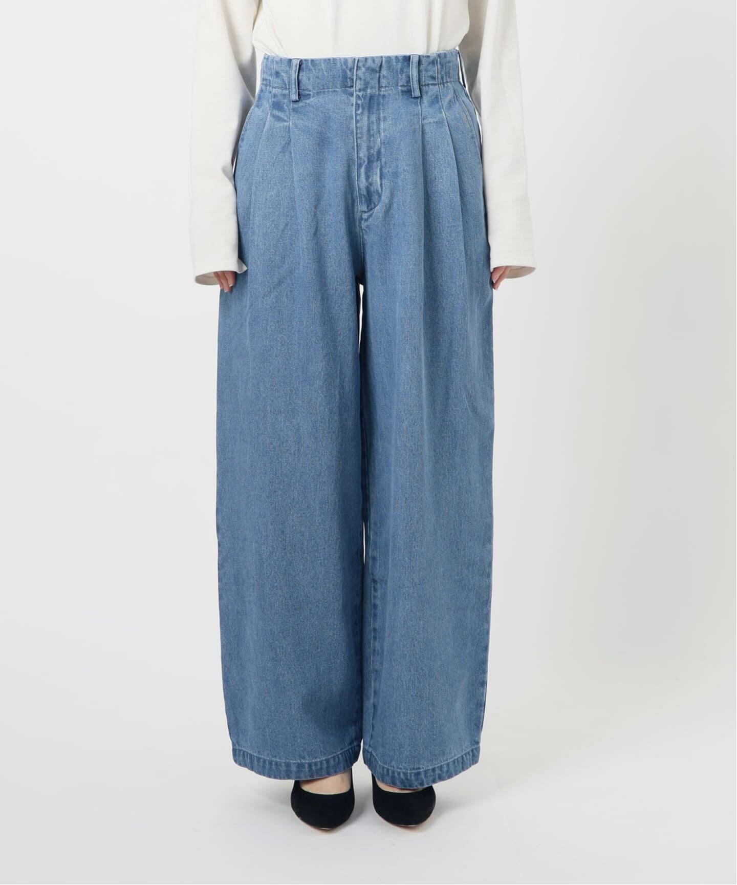 4サイズ展開/追加3》LEDENIM TUCK TROUSERデニム（デニムパンツ