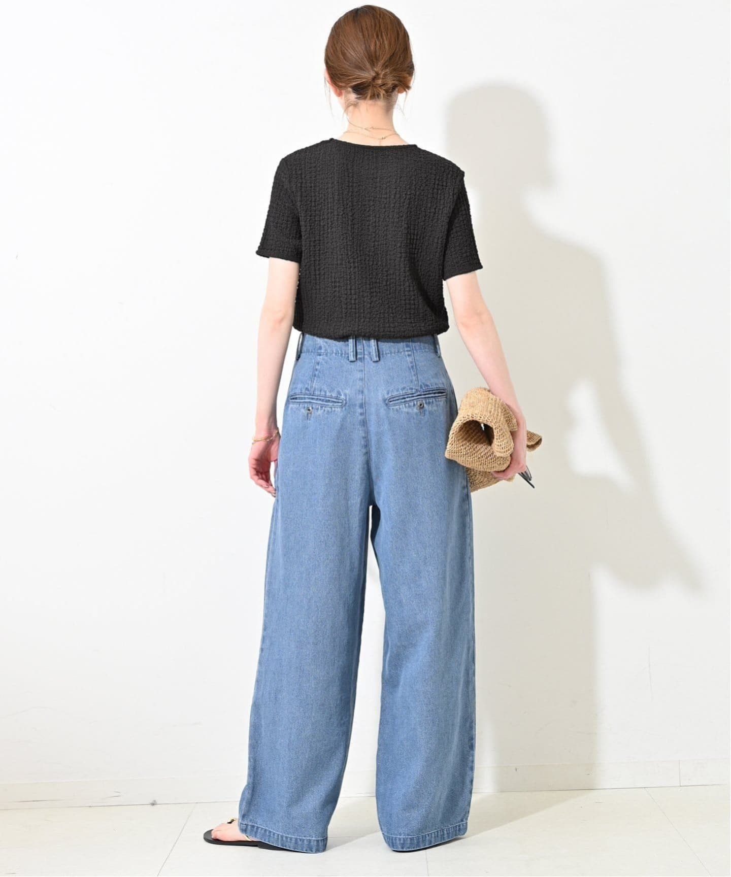 【新品】SLOBE IENA/ LEDENIM TUCK TROUSER 36 WEB限定/追加4予約》LEDENIM TUCK TROUSER（デニムパンツ