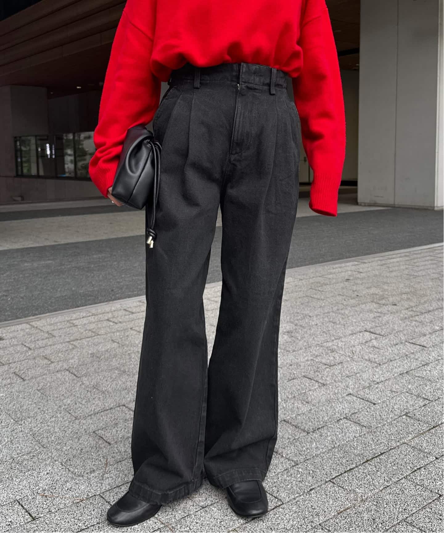 パンツ LEDENIM TUCK TROUSER L スローブ イエナ SLOBE IENA 《WEB限定/追加4予約》LEDENIM TUCK