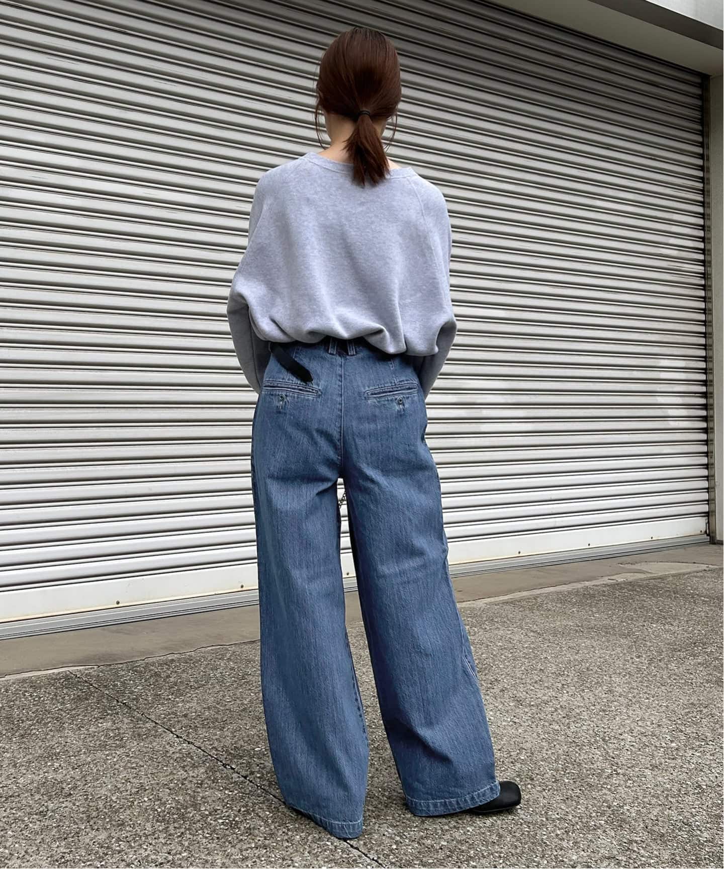 4サイズ展開》LEDENIM BLUR TUCK TROUSERデニム（デニムパンツ