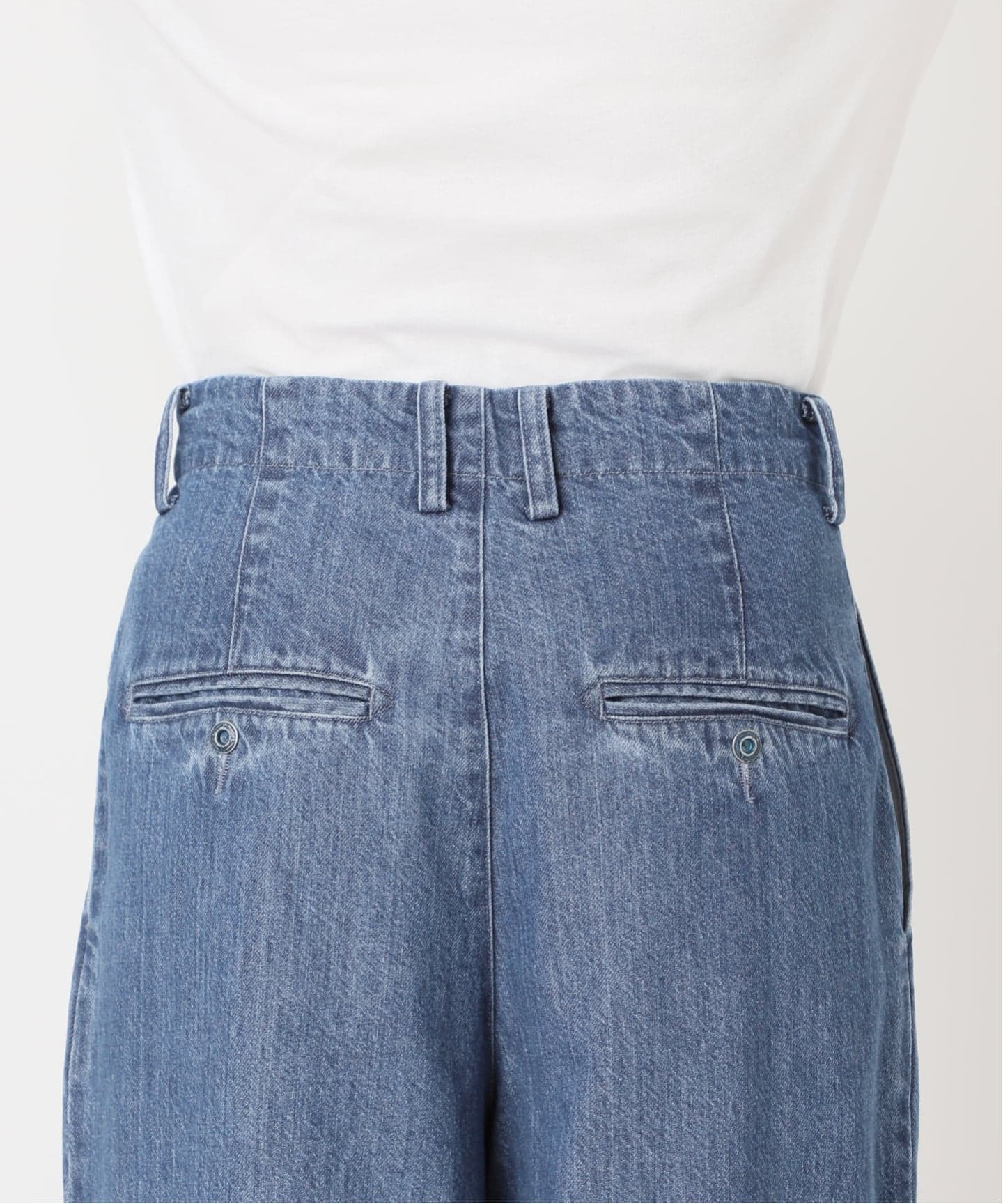 新品未使用　SLOBE IENA LEDENIM TUCK TROUSER 34 スローブ イエナ SLOBE IENA 《WEB限定/追加4予約》LEDENIM TUCK