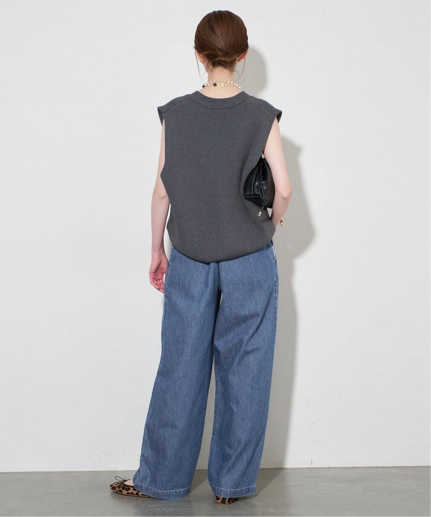 4サイズ展開》LEDENIM BLUR TUCK TROUSERデニム(デニムパンツ 4サイズ展開》LEDENIM BLUR TUCK TROUSERデニム(デニムパンツ
