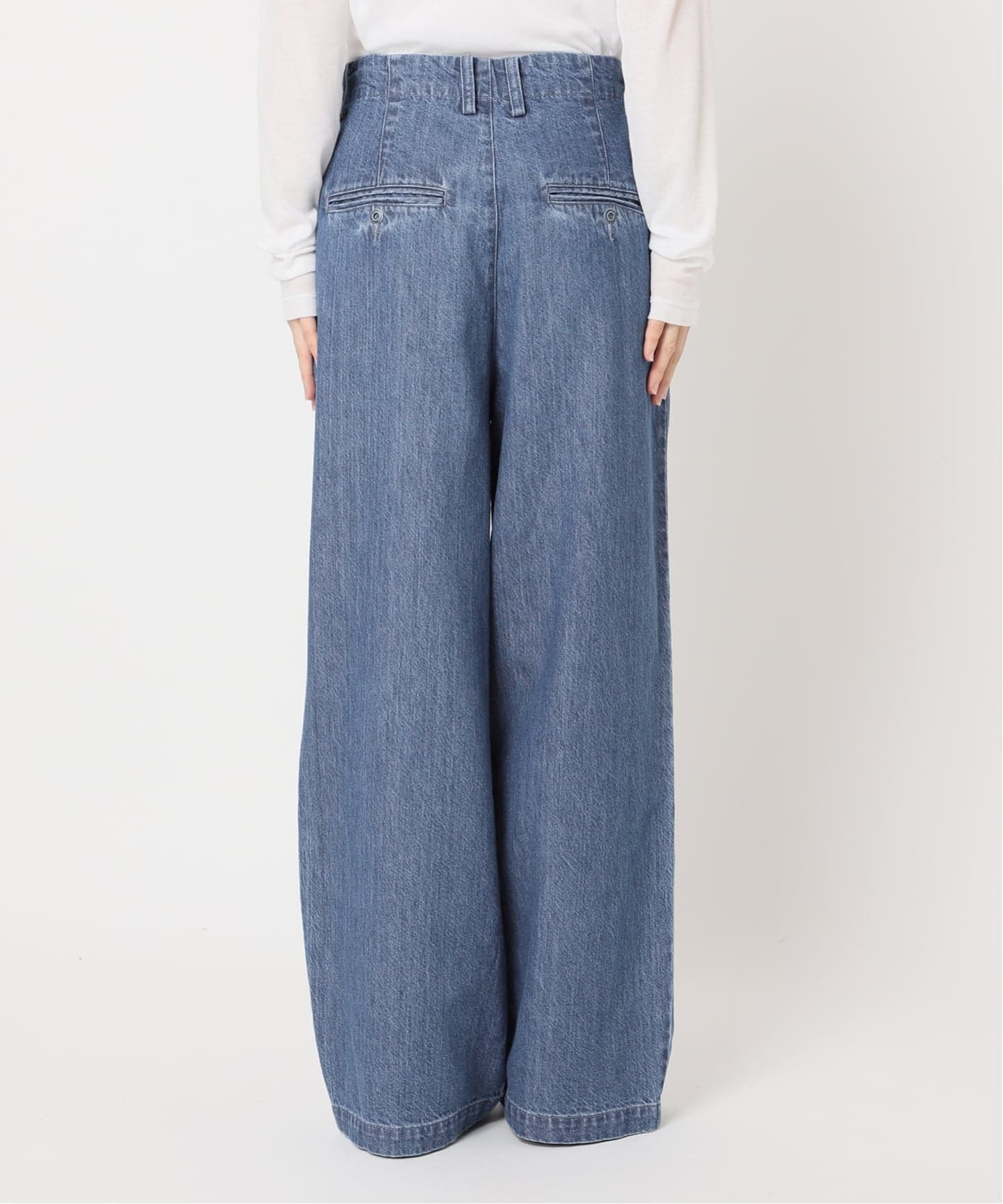 4サイズ展開》LEDENIM BLUR TUCK TROUSERデニム（デニムパンツ