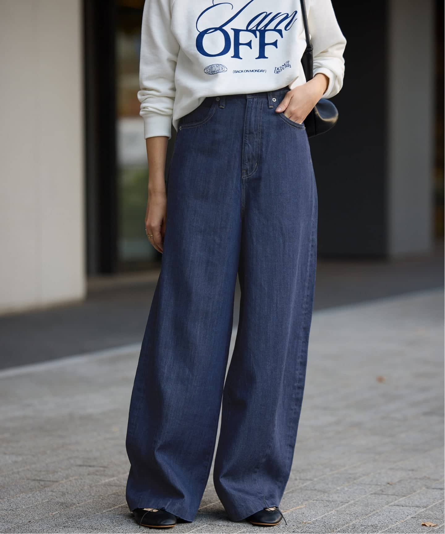 4サイズ展開》LE DENIM PEG カーブワイドデニム（デニムパンツ