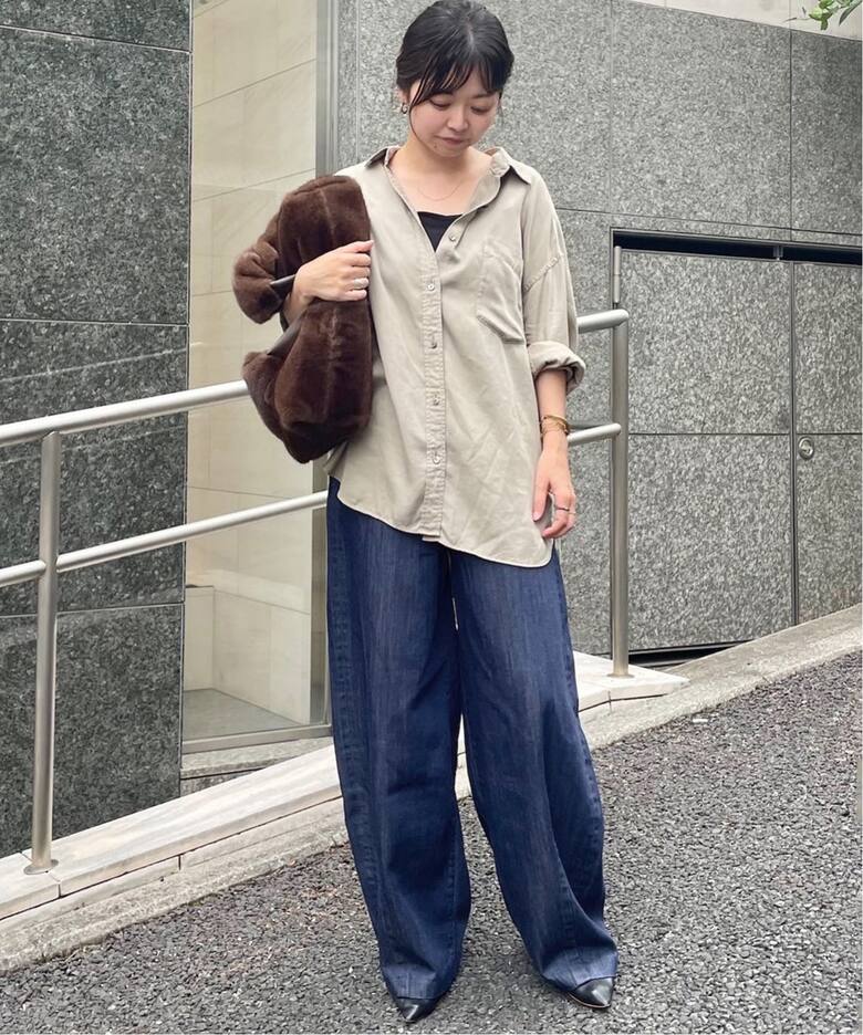 4サイズ展開》LE DENIM PEG カーブワイドデニム（デニムパンツ  