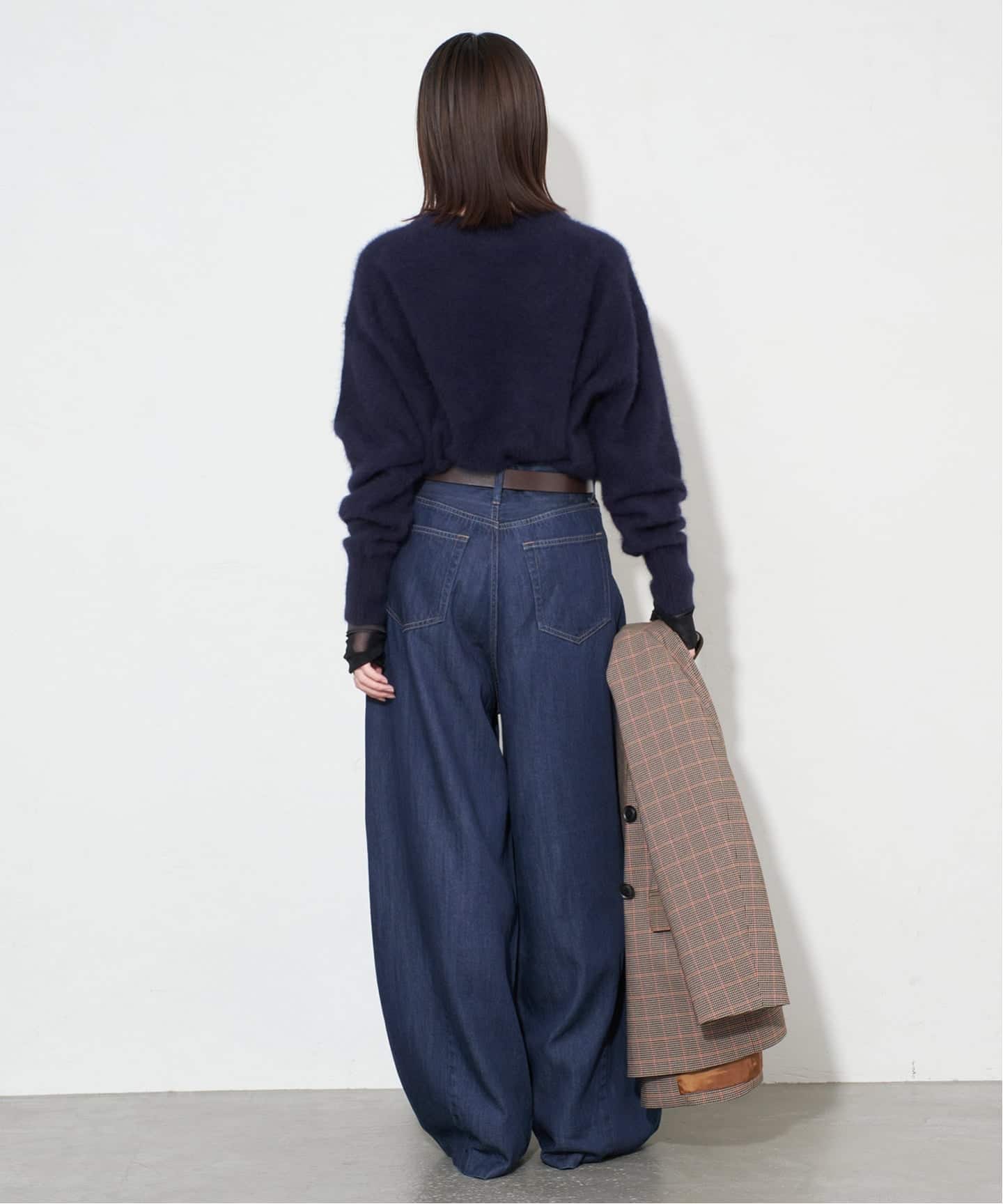 4サイズ展開/予約》LE DENIM PEG カーブワイドデニム（デニム