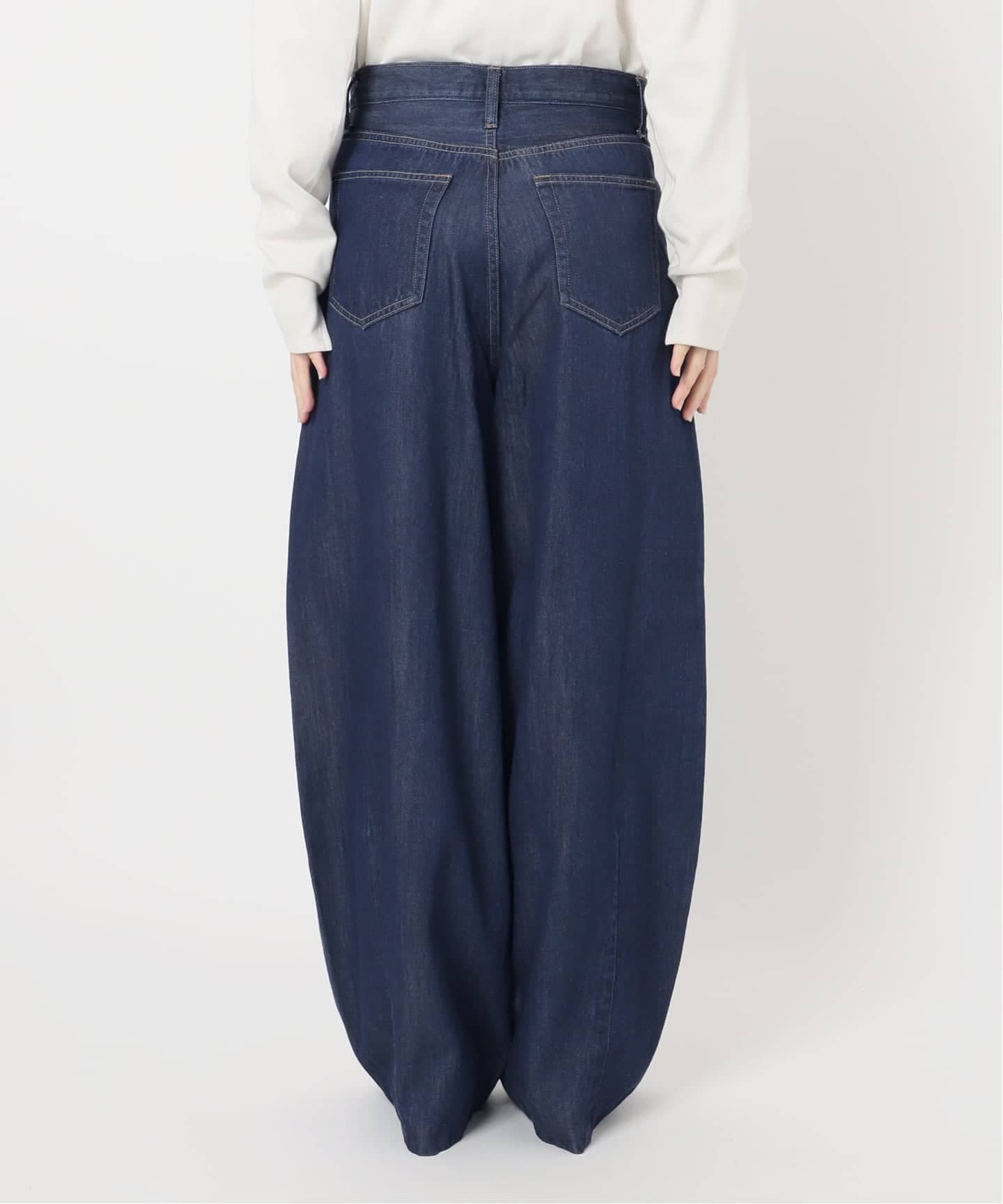 4サイズ展開/予約》LE DENIM PEG カーブワイドデニム（デニム