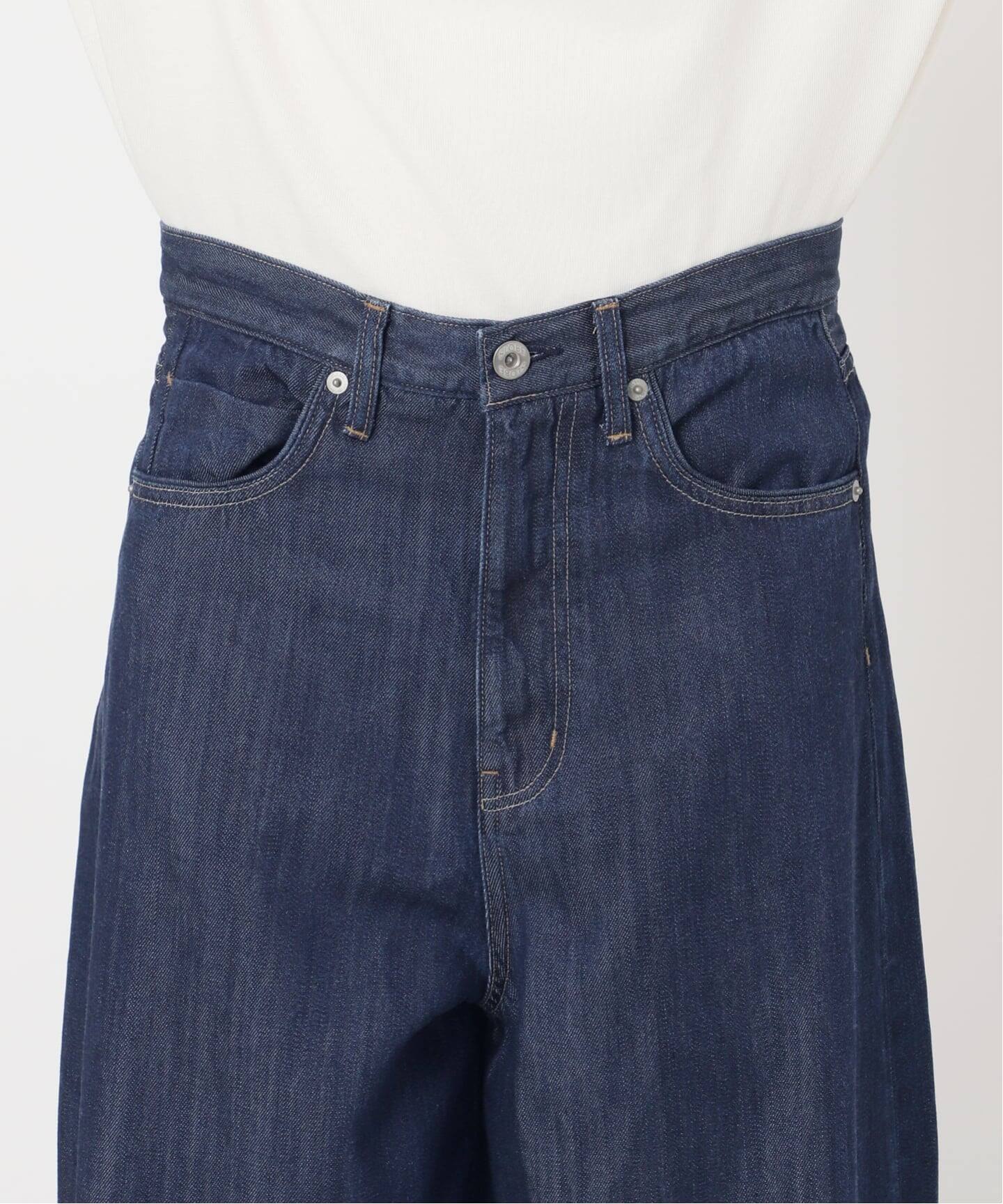 SLOBE IENA LE DENIM 34 ネイビー IENA SLOBE LE DENIM tapered denim pants cotton Denim pants