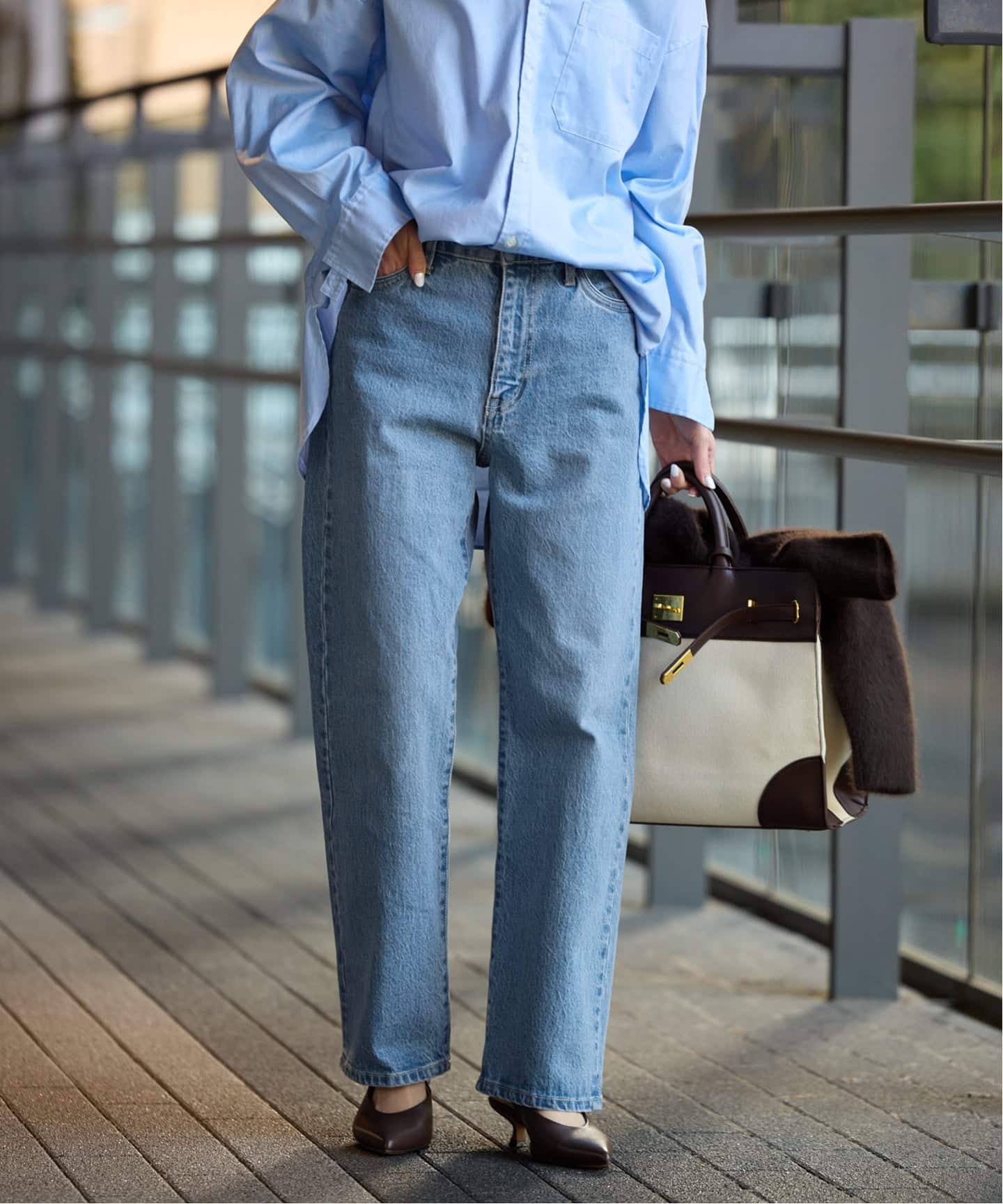 4サイズ展開/追加7》LE DENIM ストレートデニムパンツ（デニムパンツ