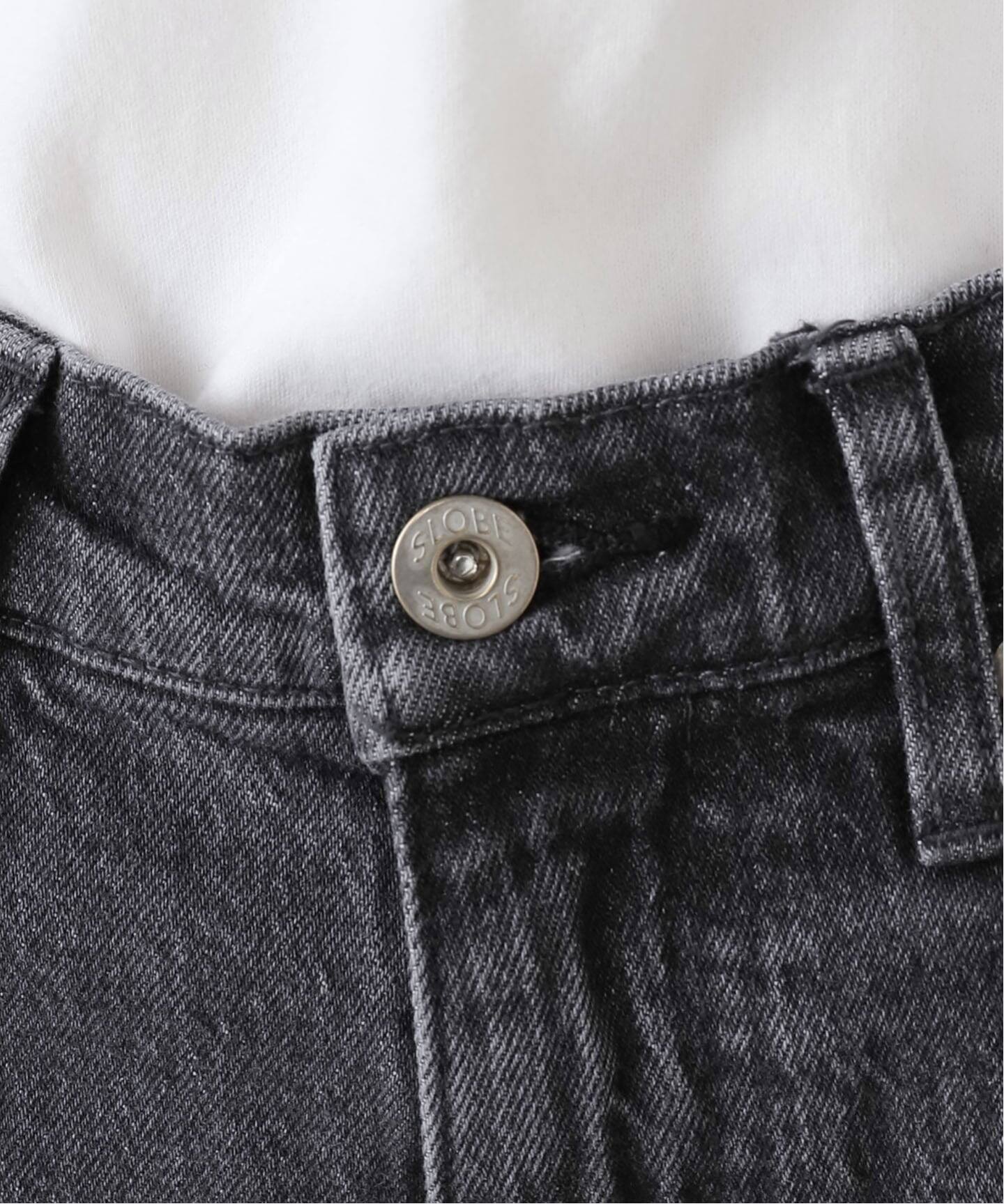 SLOBE IENA LE DENIM ストレートパンツ ブラック 38 SLOBE IENA（スローブイエナ）の「LE DENIM ストレートパンツ