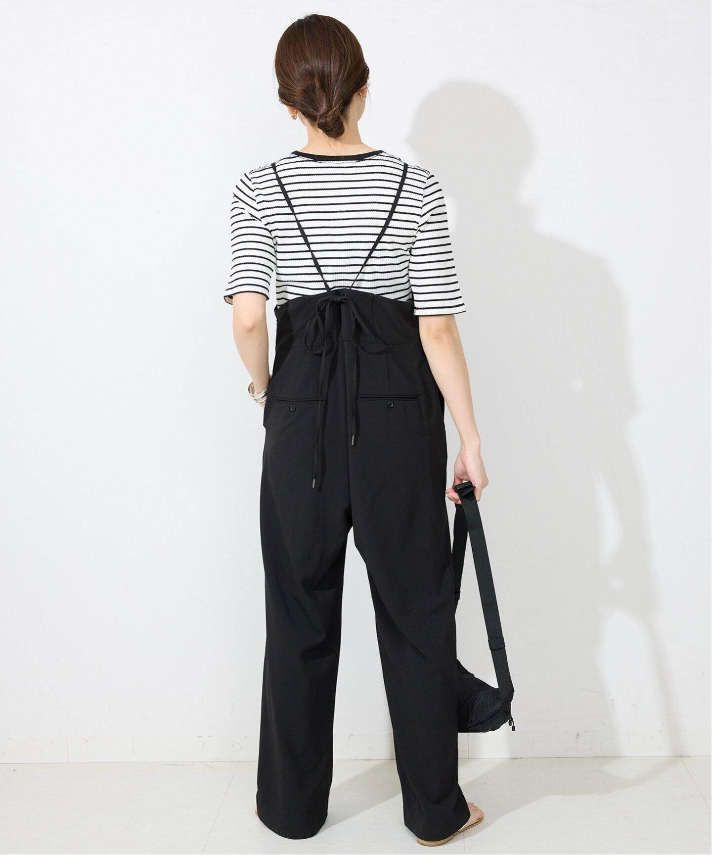 ★25SS完売品★SLOBE IENA イエナ　ナローサロペット×TEEセット SLOBE IENA｜《2枚セット》ナローサロペット*TEEセット