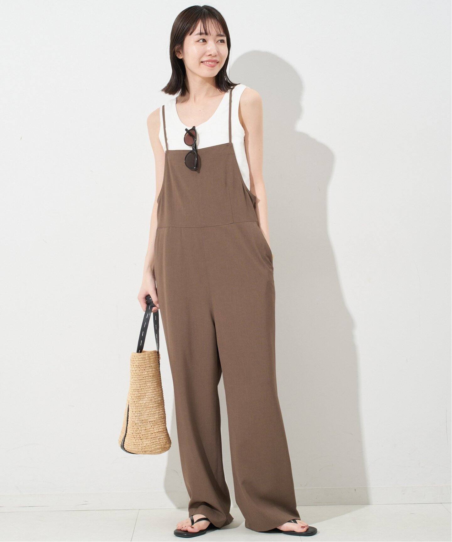 2枚セット》ナローサロペット×TEEセット（サロペット／オーバーオール