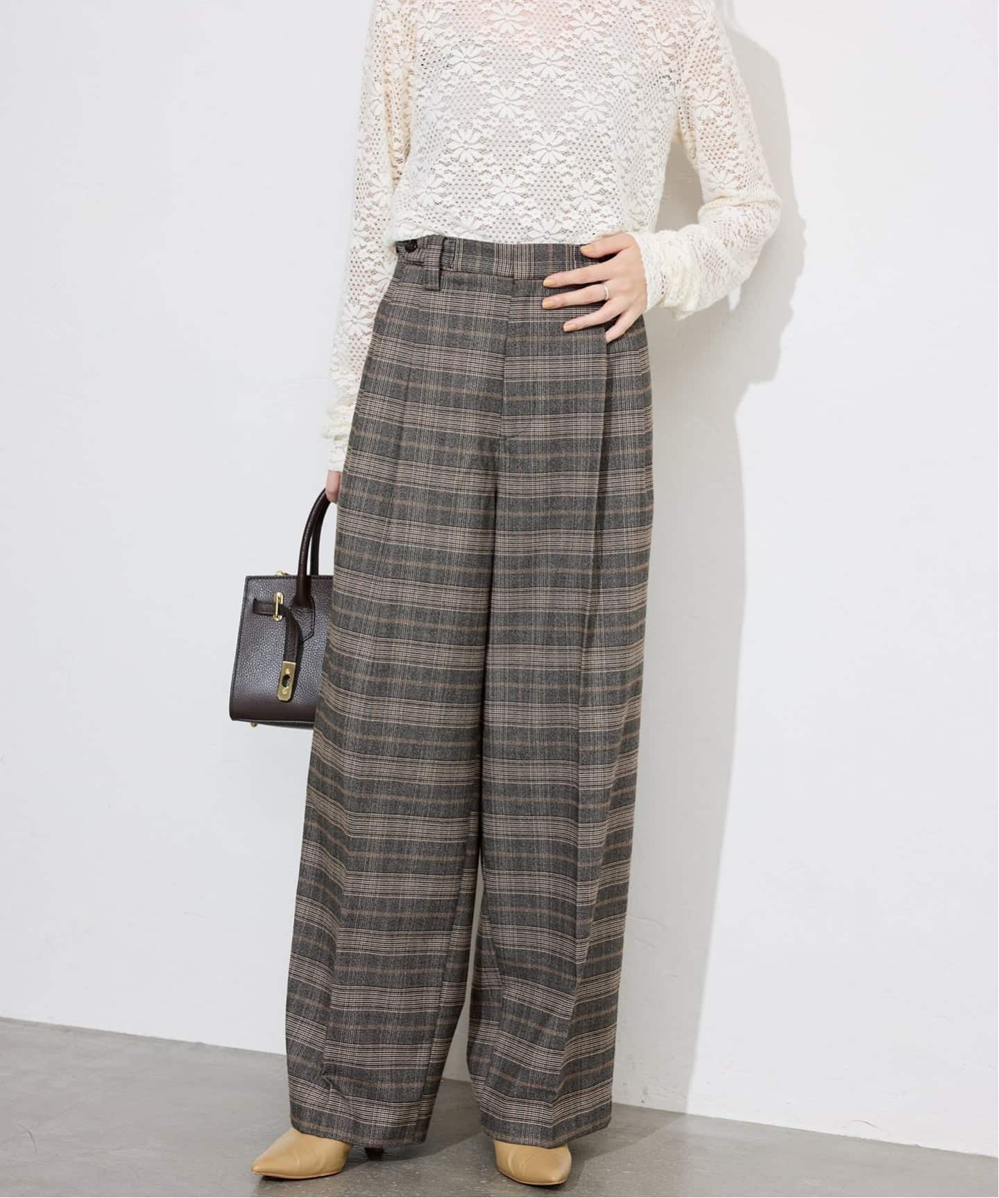 ナロータックチェックトラウザー（その他パンツ）｜SLOBE IENA