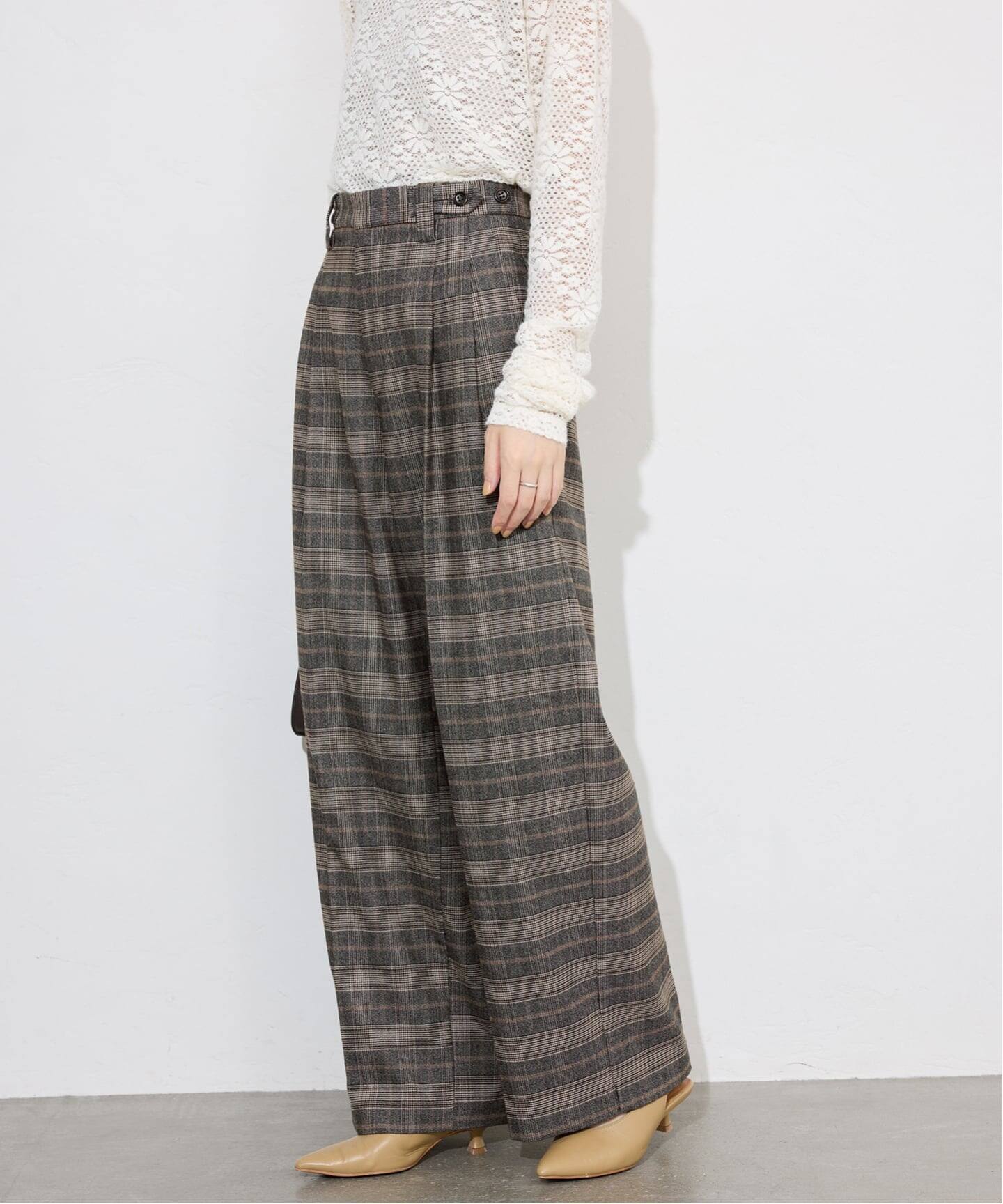 ナロータックチェックトラウザー（その他パンツ）｜SLOBE IENA