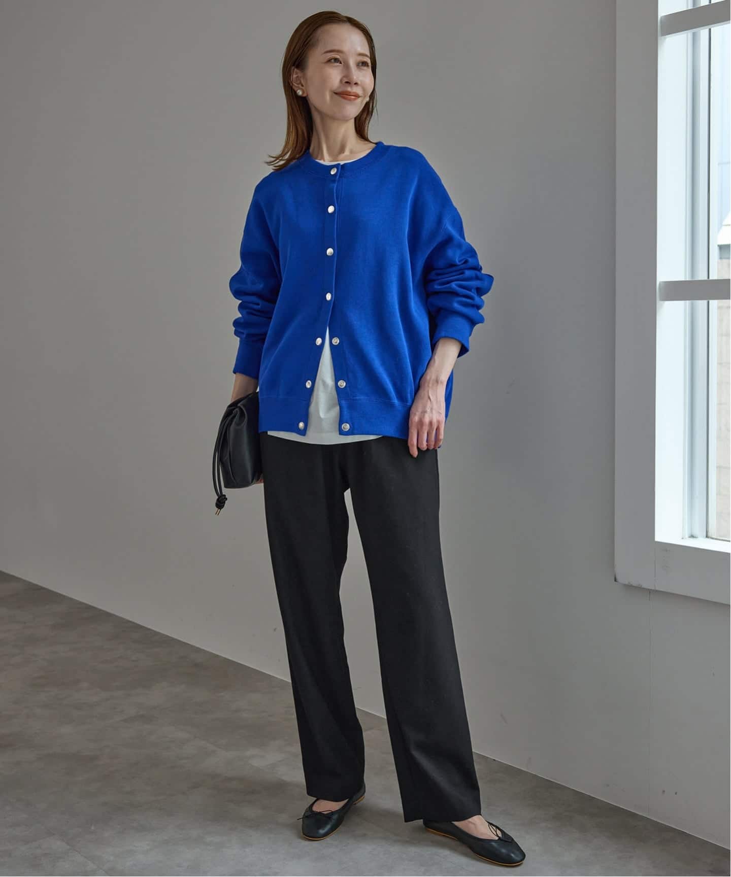 吸湿発熱/WEBのみ4サイズ展開》ウールミックスドロストスラックス