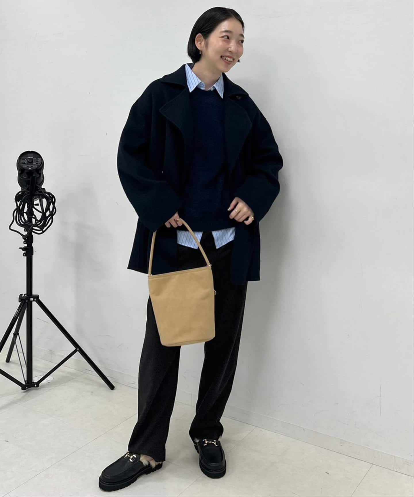 吸湿発熱/WEBのみ4サイズ展開》ウールミックスドロストスラックス