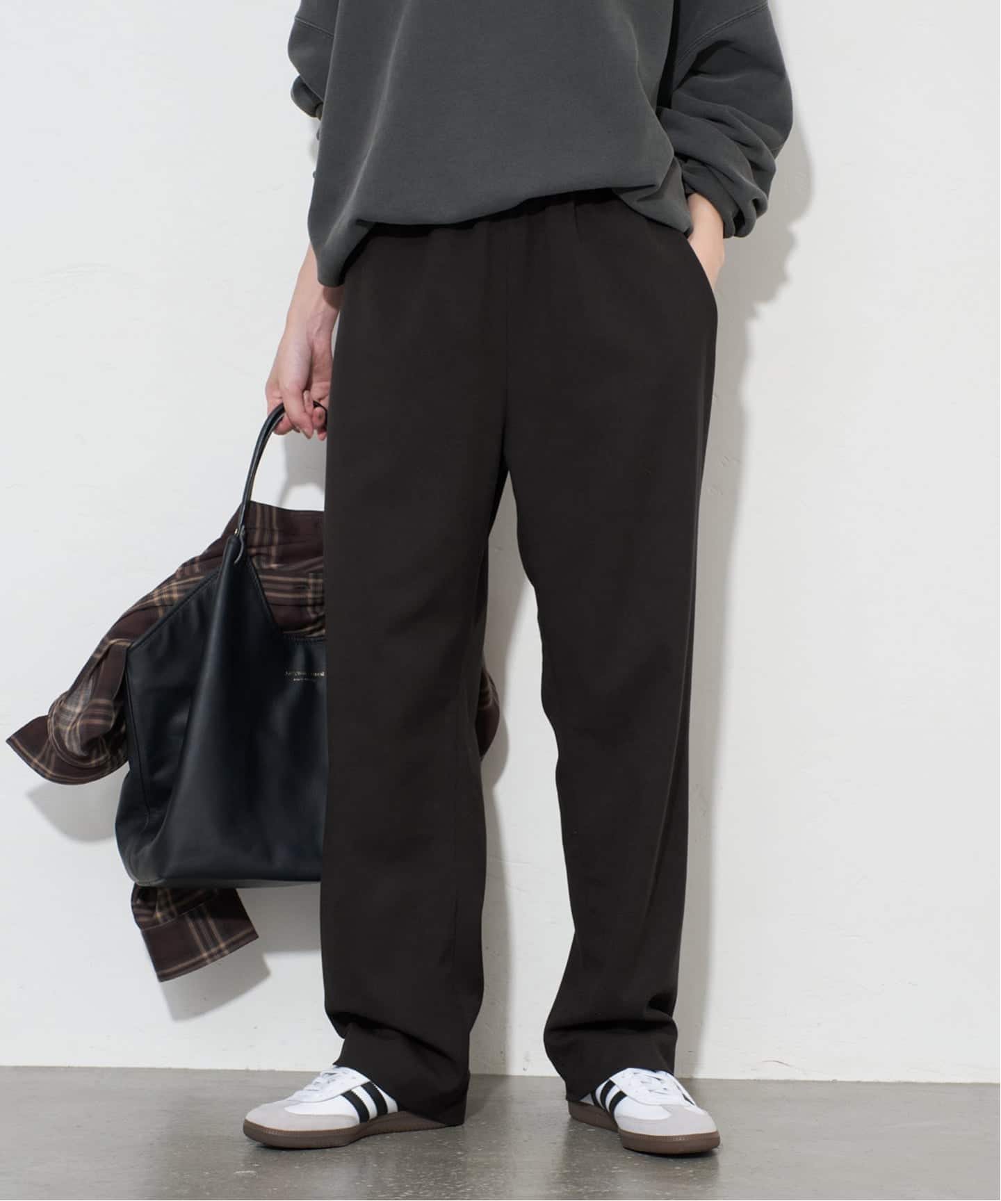 吸湿発熱/WEBのみ4サイズ展開》ウールミックスドロストスラックス