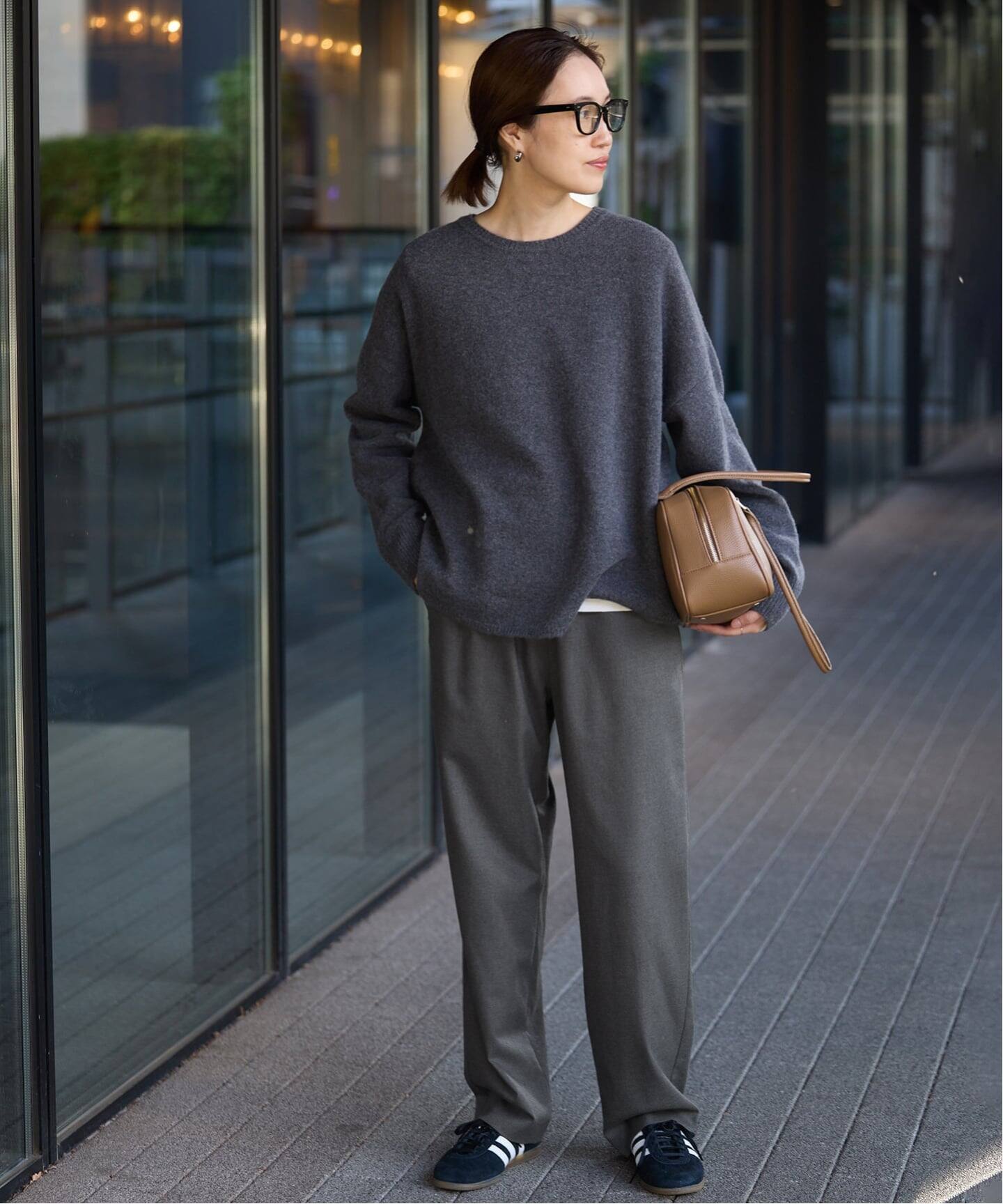 吸湿発熱/WEBのみ4サイズ展開》ウールミックスドロストスラックス