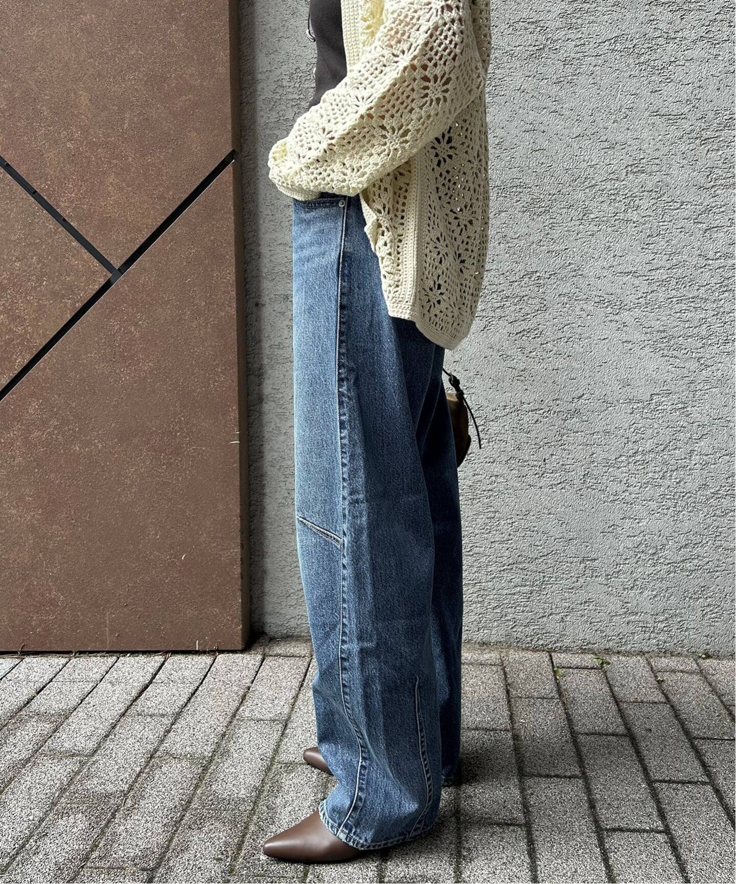SLOBEイエナ　リーバイス別注BAGGYDADBARRELLEG 23サイズ Levi's/リーバイス SLOBE別注 BAGGY DAD BARREL デニムパンツ