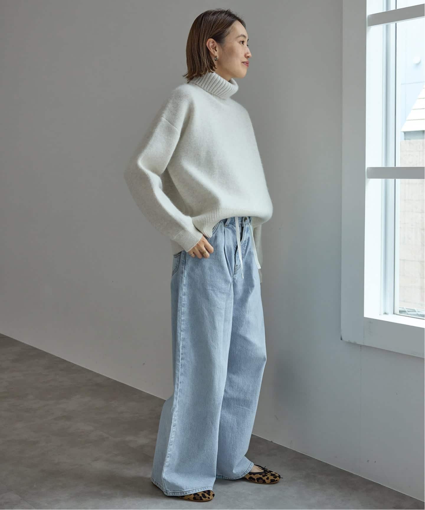 SLOBE IENA LEE ワイドデニム　DEUXIEME CLASSE LEE/リー SLOBE別注 タックワイドデニム（デニムパンツ・ジーンズ