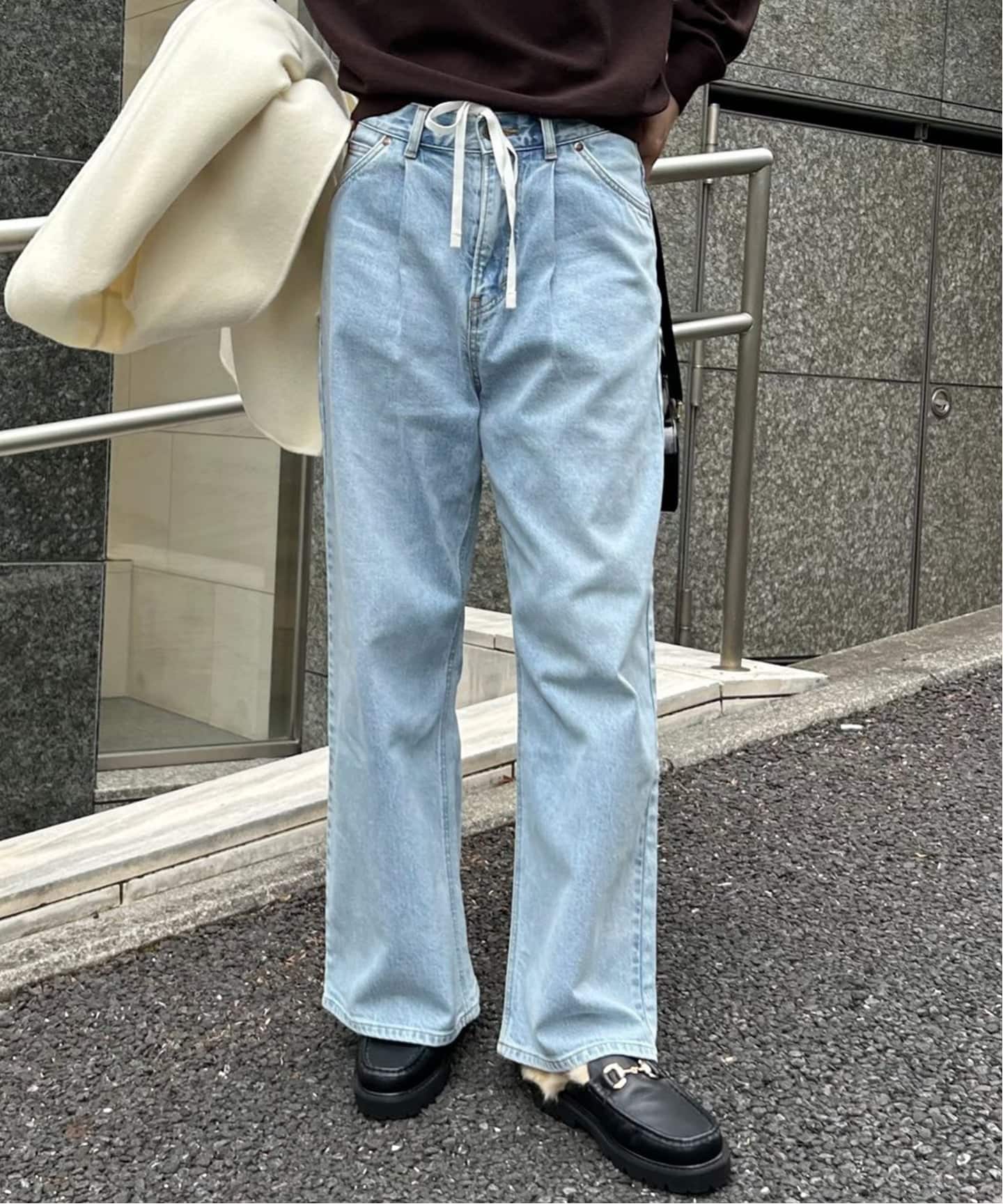 LEE/リー SLOBE別注 タックワイドデニム（デニムパンツ・ジーンズ