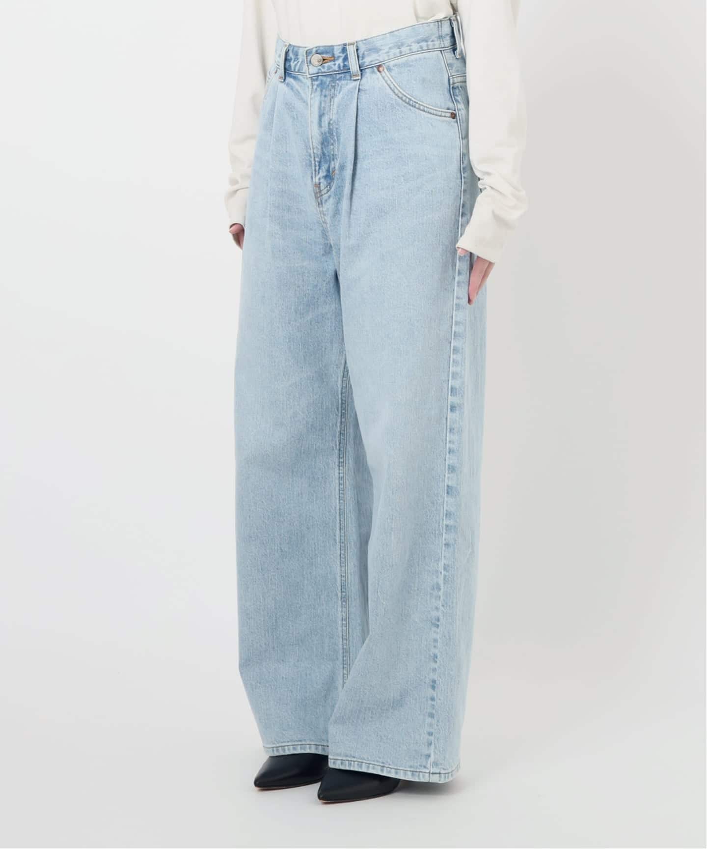 LEE/リー SLOBE別注 タックワイドデニム（デニムパンツ・ジーンズ