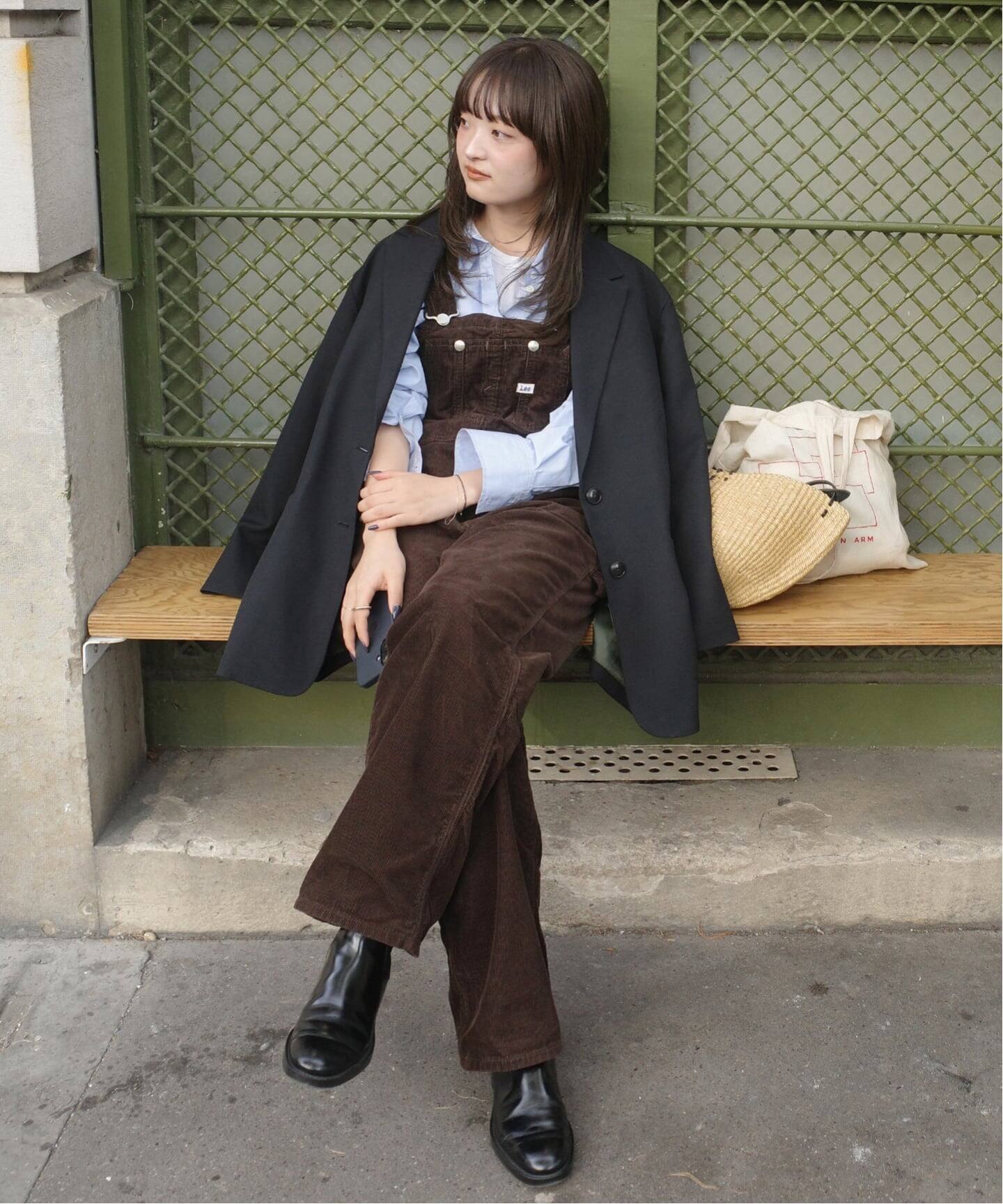 SLOBE IENA コーデュロイサロペット　ブラック SLOBE IENA コーデュロイサロペット ブラック スローブイエナ