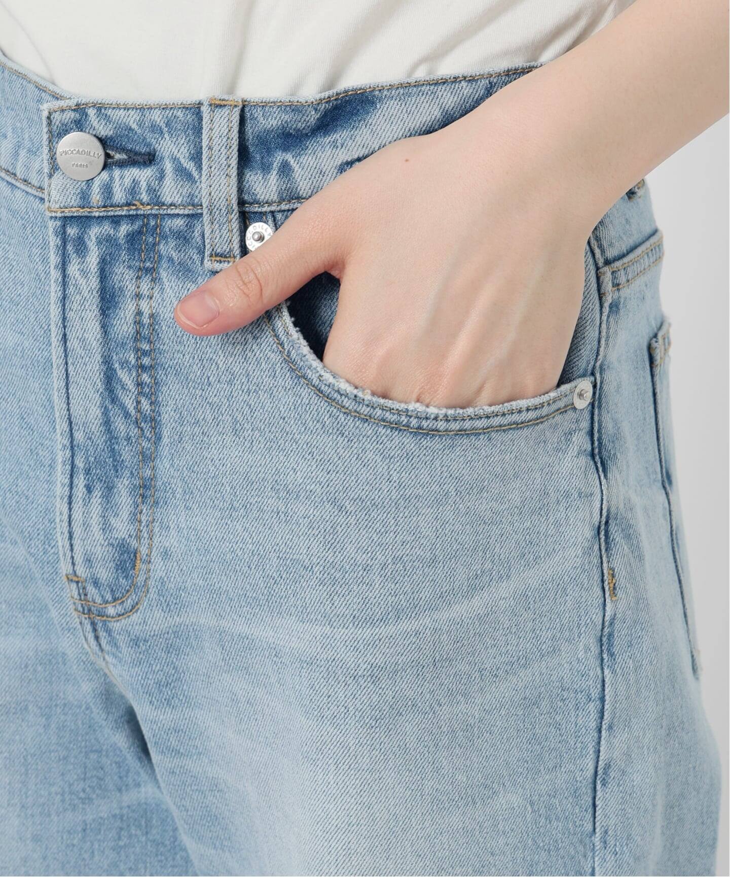 SLOBE IENA 別注 スキニーデニム PICCADILLY ピカデリー PICCADILLY/ピカデリー SLOBE別注 セミフレアデニム（デニムパンツ