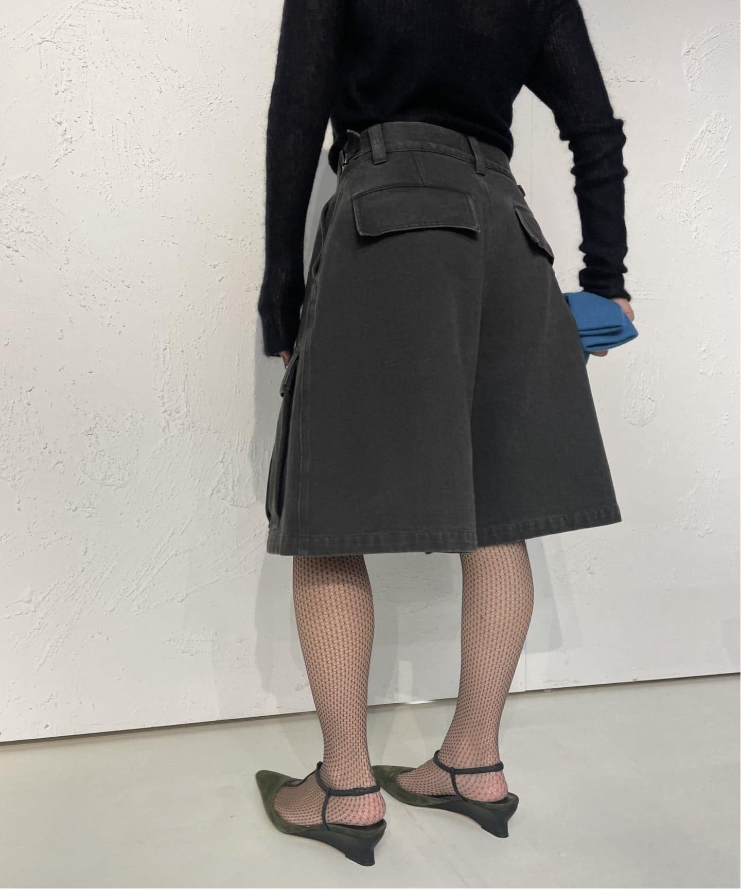IENA LA BOUCLE コットンツイルワークハーフパンツ（ショート・ハーフ