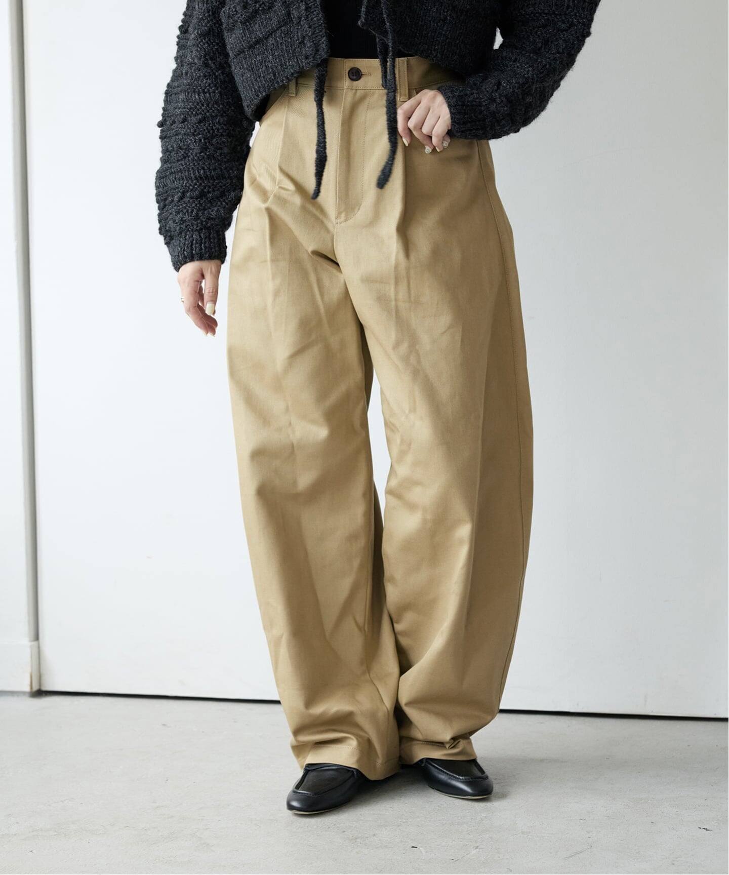 ka　IENA La Boucle カジュアルパンツ IENA LA BOUCLE ハイカウントツイルバレルパンツ（その他パンツ