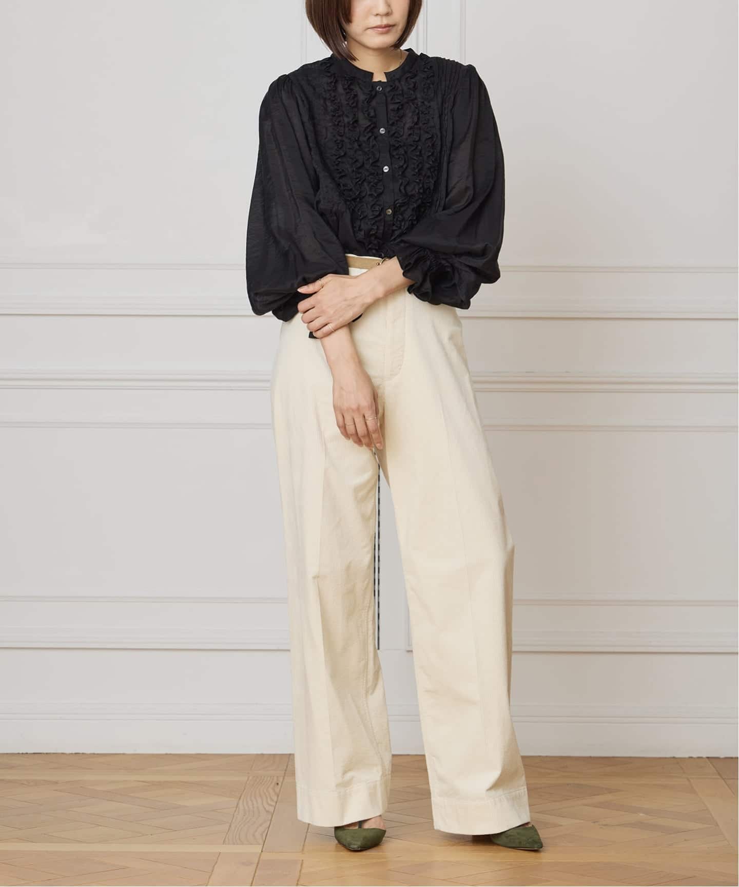 イエナ IENA コーデュロイパンツ 36 白 予約》IENA LA BOUCLE オーガニックコットンコーデュロイパンツ