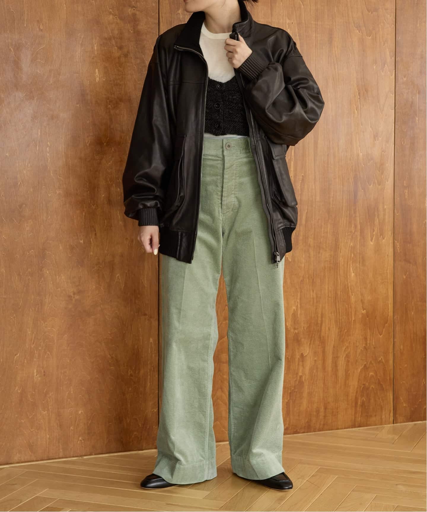 予約》IENA LA BOUCLE オーガニックコットンコーデュロイパンツ