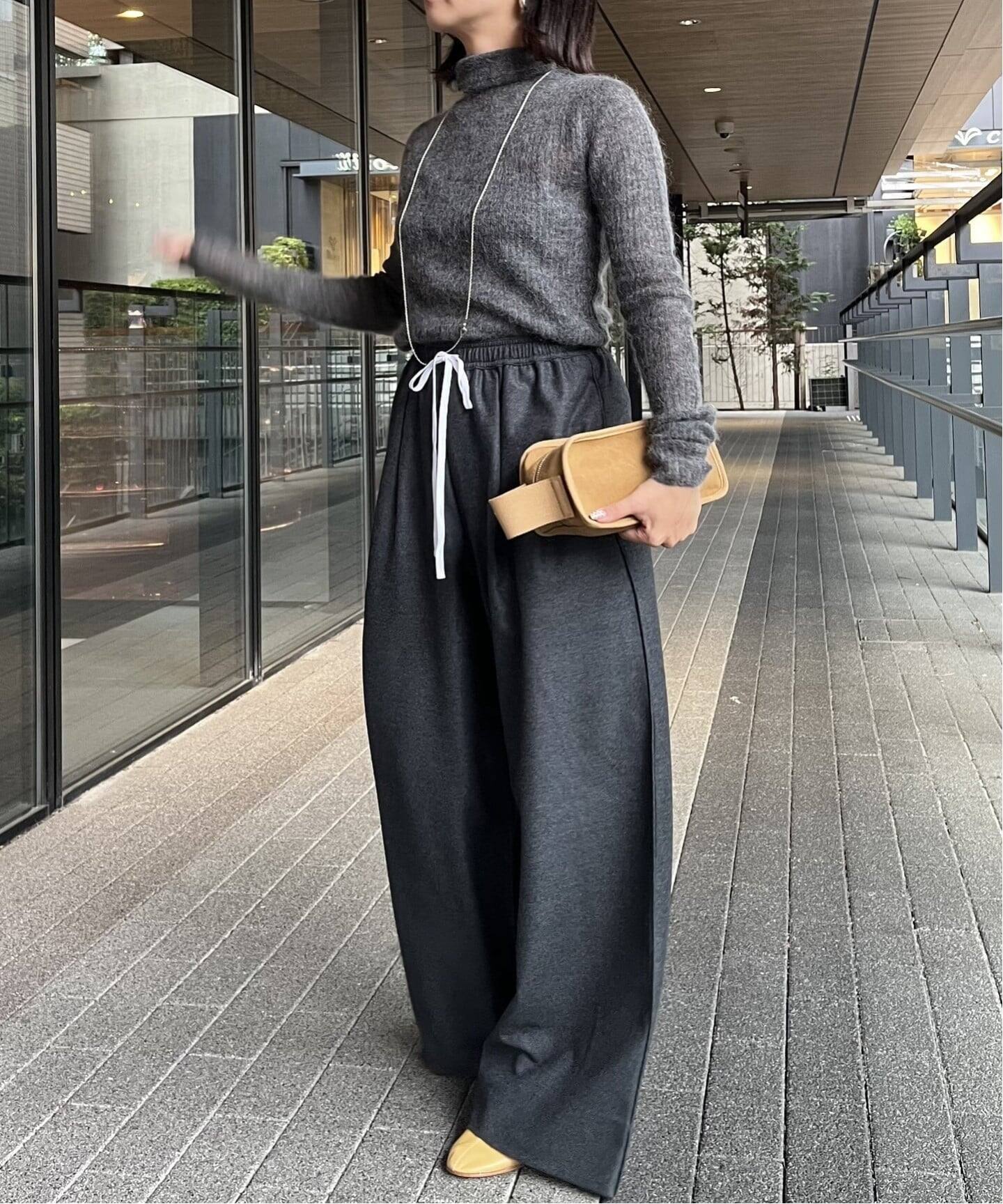 IENA LA BOUCLE ウールサージオーバーパンツ 38 LA IENA BOUCLE ウール 