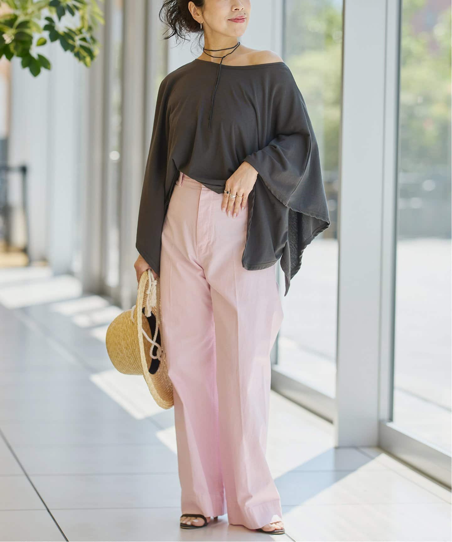 IENA LA BOUCLE コットンキャンバスタイトフレアパンツ（その他パンツ
