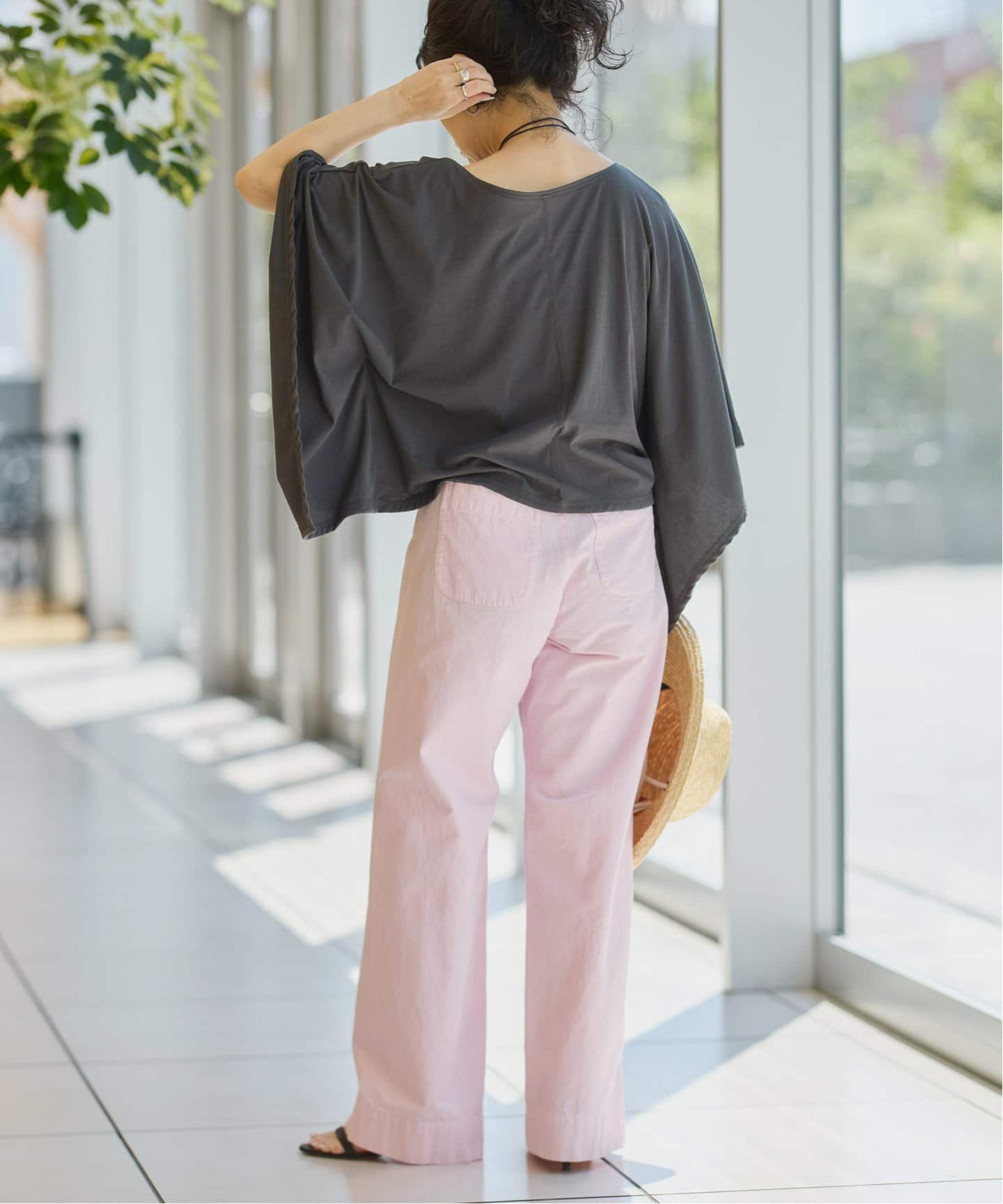IENA LA BOUCLE コットンキャンバスタイトフレアパンツ（その他パンツ