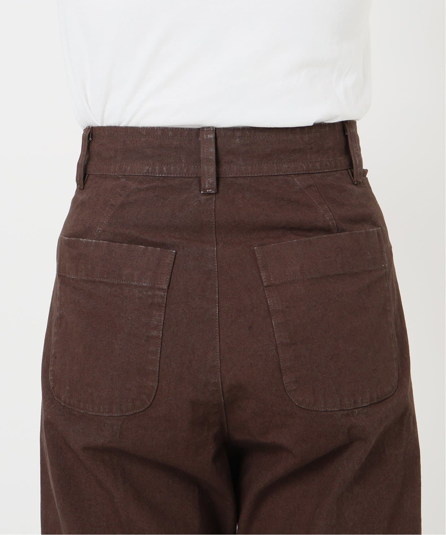 IENA LA BOUCLE コットンキャンバスタイトフレアパンツ（その他パンツ