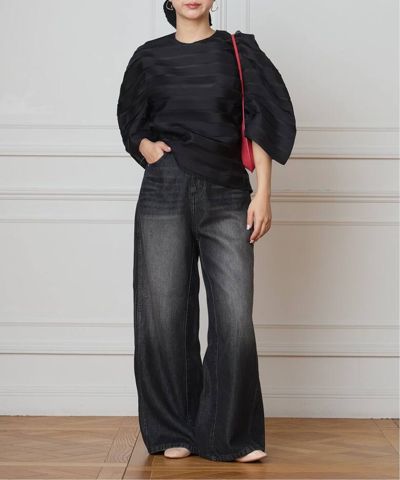 《追加》IENA LA BOUCLE ソフトデニムシルエットパンツ2  詳細画像1