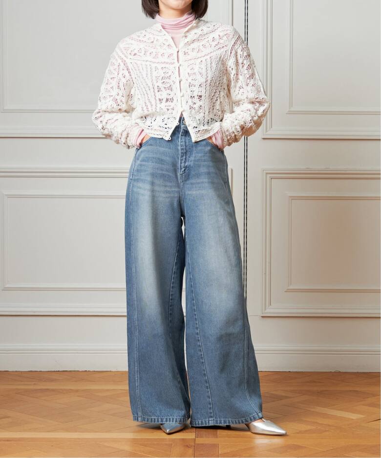 《追加》IENA LA BOUCLE ソフトデニムシルエットパンツ2  詳細画像4